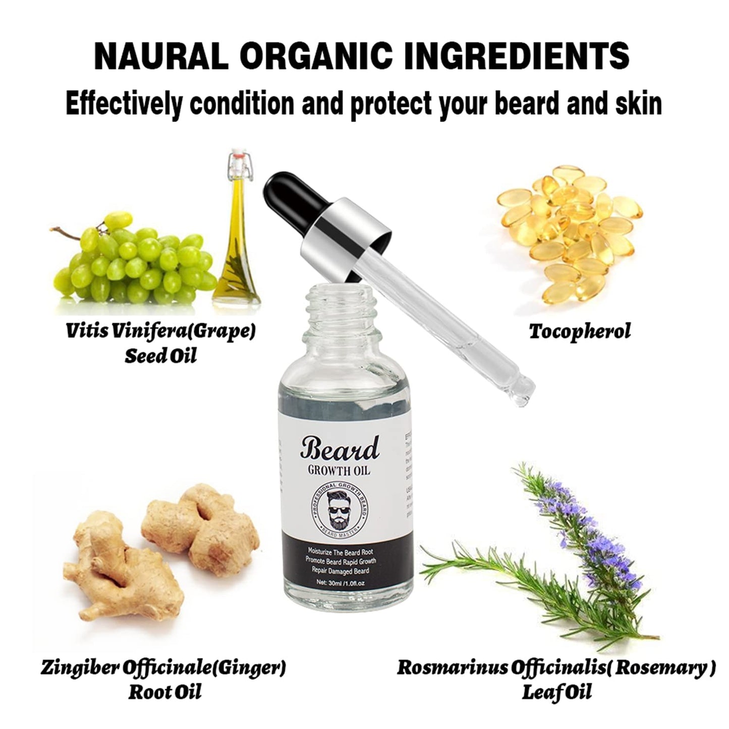 DISAAR Beauty Beard Growth Oil Daily Support Formula Moisturizing Roots Repair Damaged Hair 30ml / 1fl.oz Beauty and Personal Care DISAAR Beauty