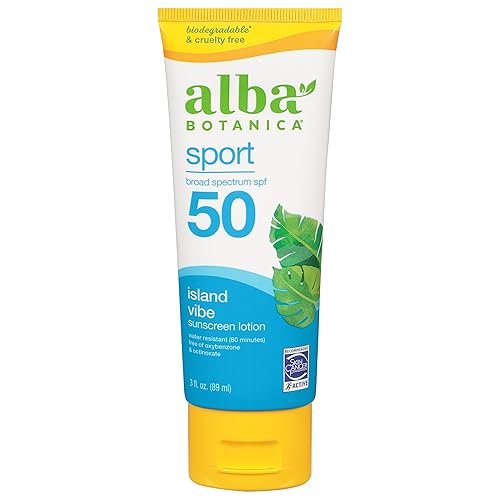 Alba Botanica Sunscreen Lotion, Sport, SPF 50, Island Vibe, 3 oz Beauty & Personal Care Alba Botanica