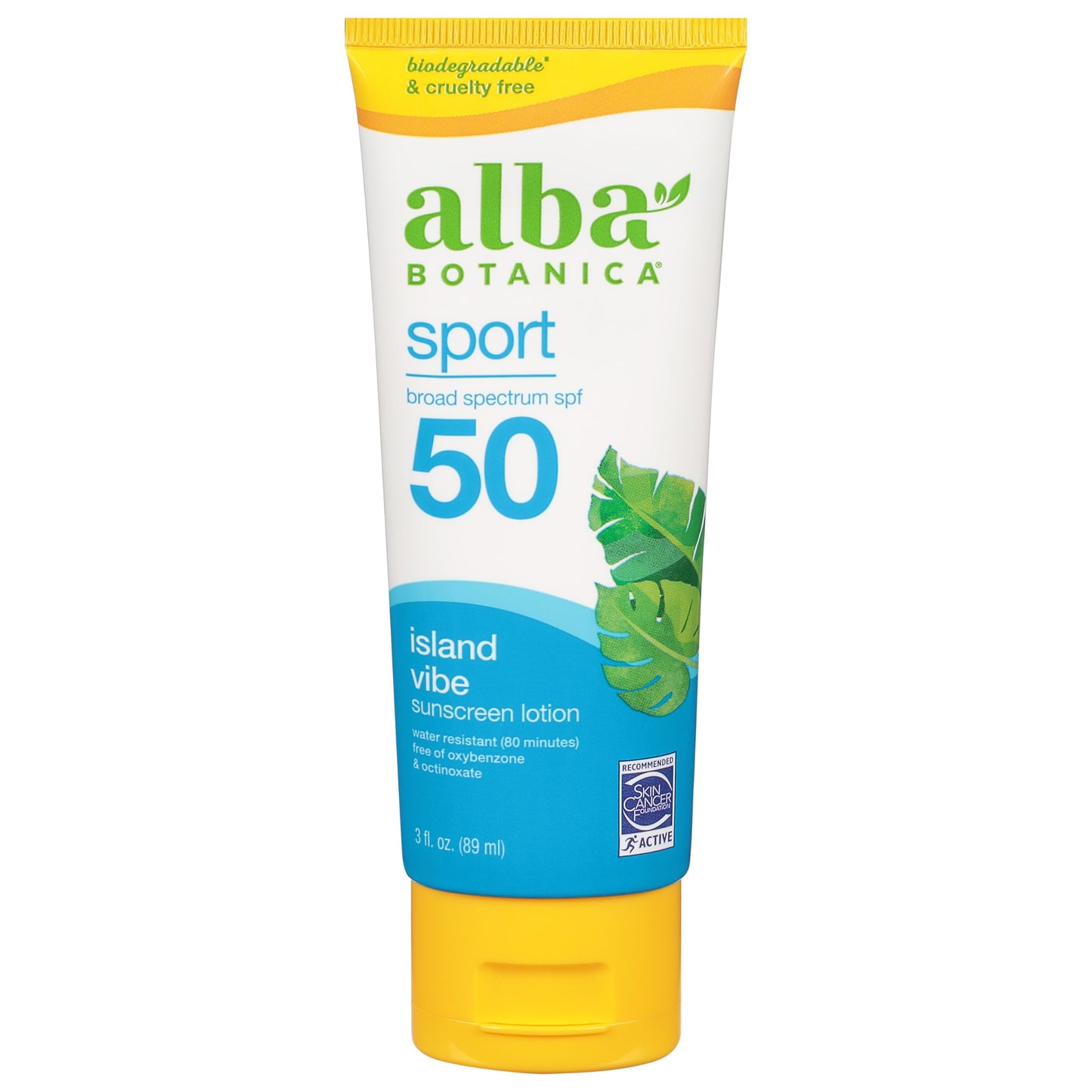 Alba Botanica Sunscreen Lotion, Sport, SPF 50, Island Vibe, 3 oz Beauty & Personal Care Alba Botanica