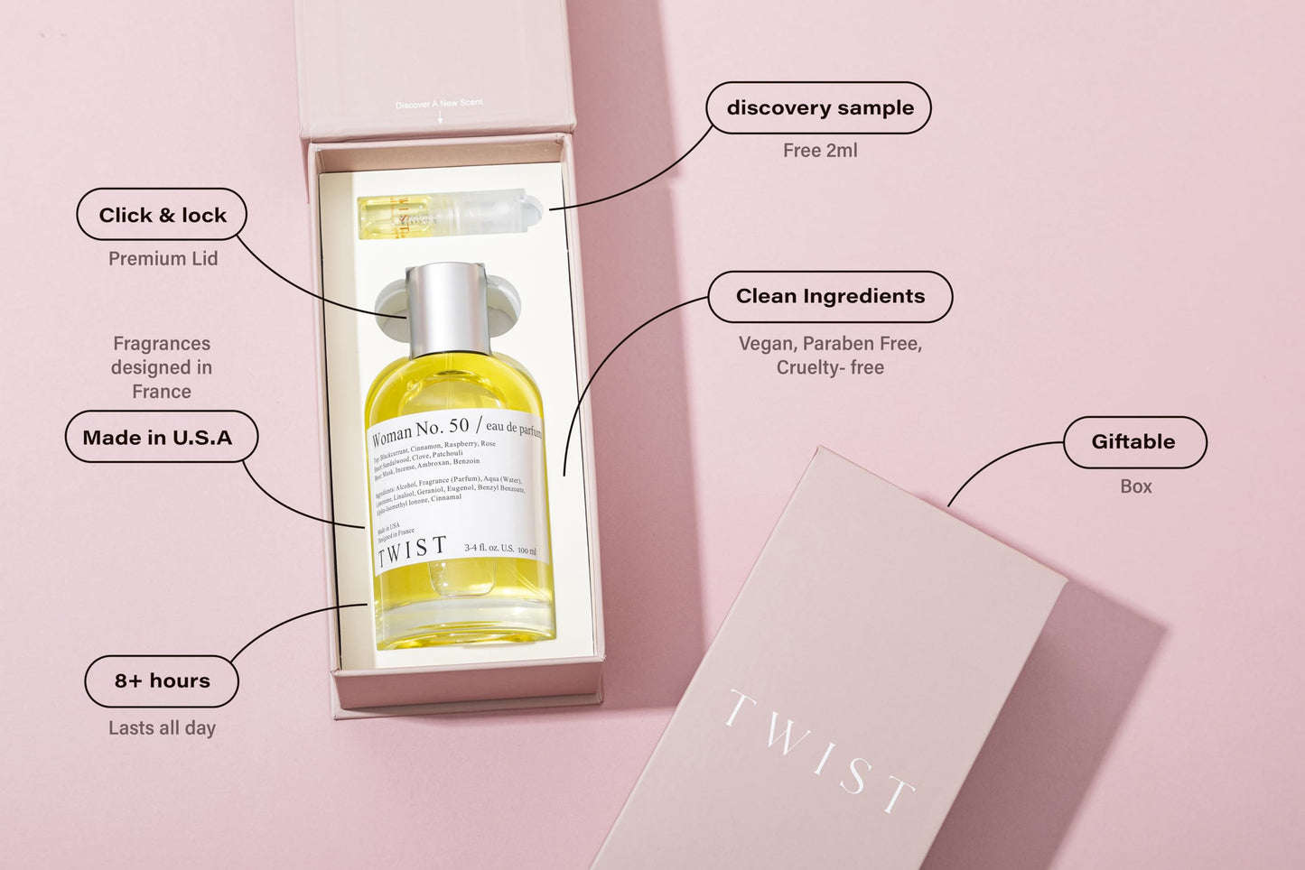 Twist Woman No. 50 - Eau De Parfum Inspired by Portrait of A Lady, Long Lasting Perfume For Women, Paraben Free, Vegan, Clean Ingredients, Fragrance Beauty & Personal Care HOUSE OF TWIST