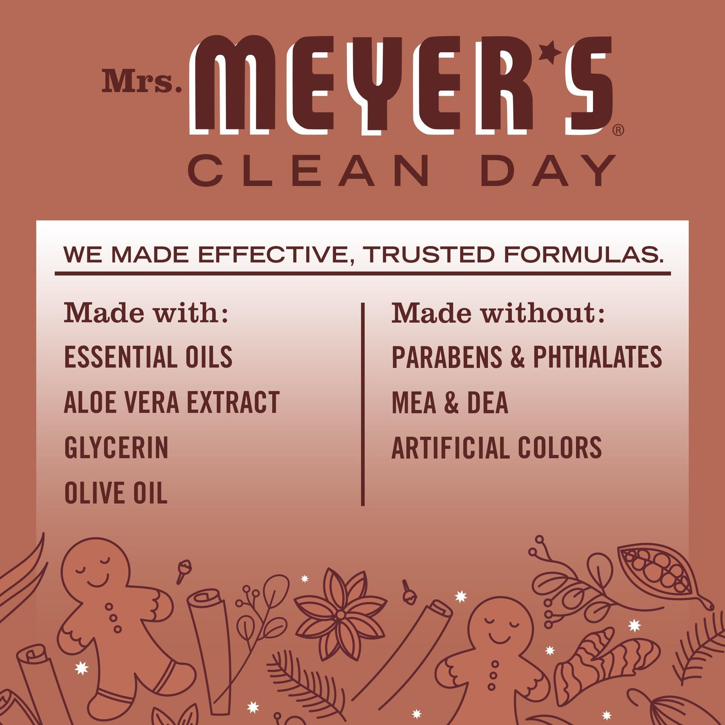 Mrs Meyer's Gingerbread Hand Soap, 370 ML Beauty & Personal Care Mrs. MEYER'S