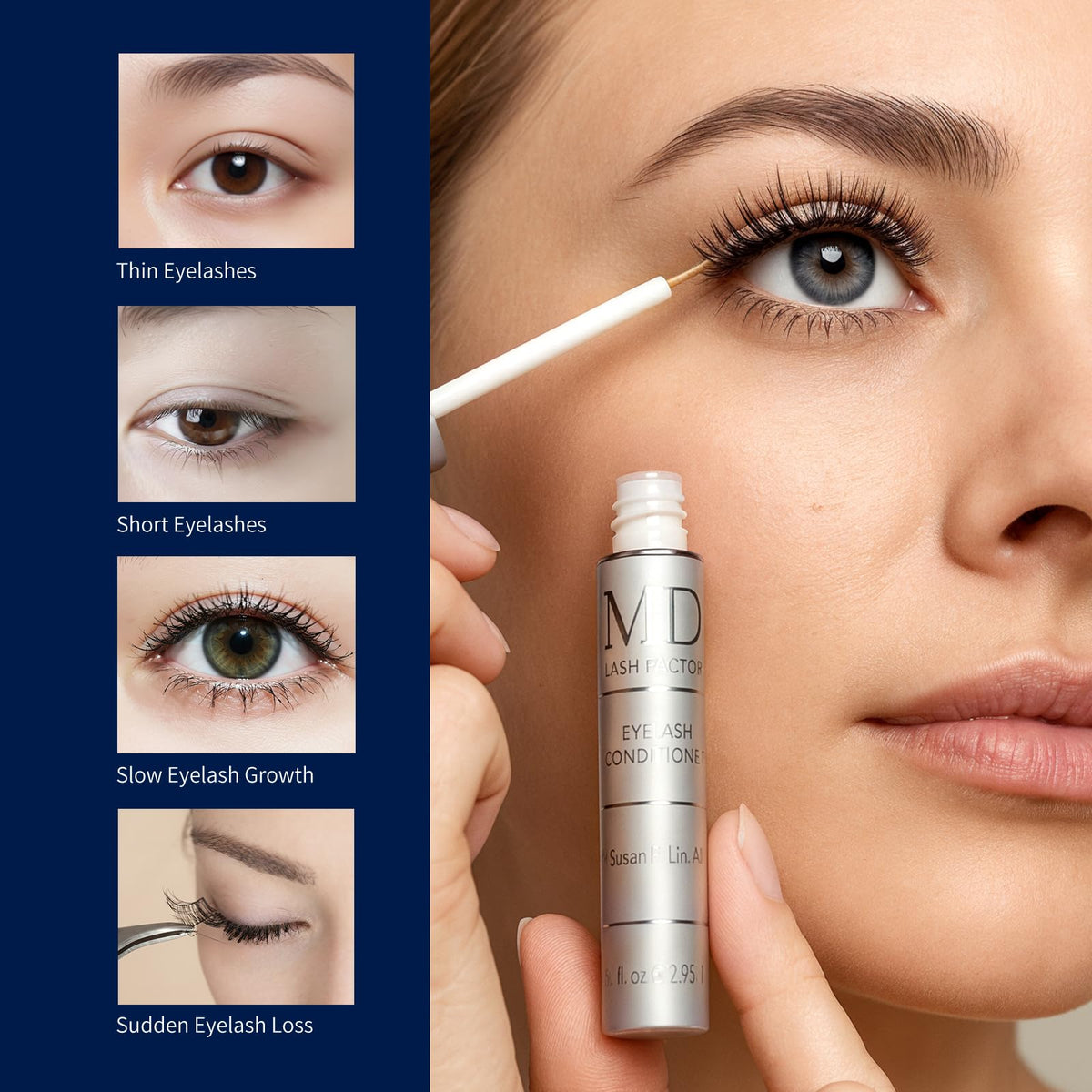 MD Lash Factor Eyelash Conditioner Serum, 3-Month Supply 0.1oz