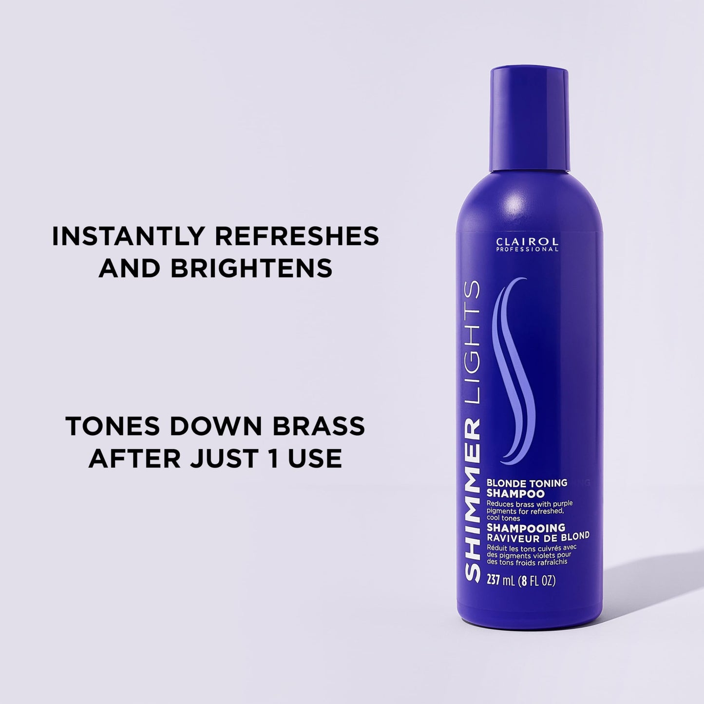 Clairol Professional Shimmer Lights Purple Shampoo, 8 fl. Oz | Neutralizes Brass & Yellow Tones | For Blonde, Silver, Gray & Highlighted Hair Beauty and Personal Care Clairol Professional