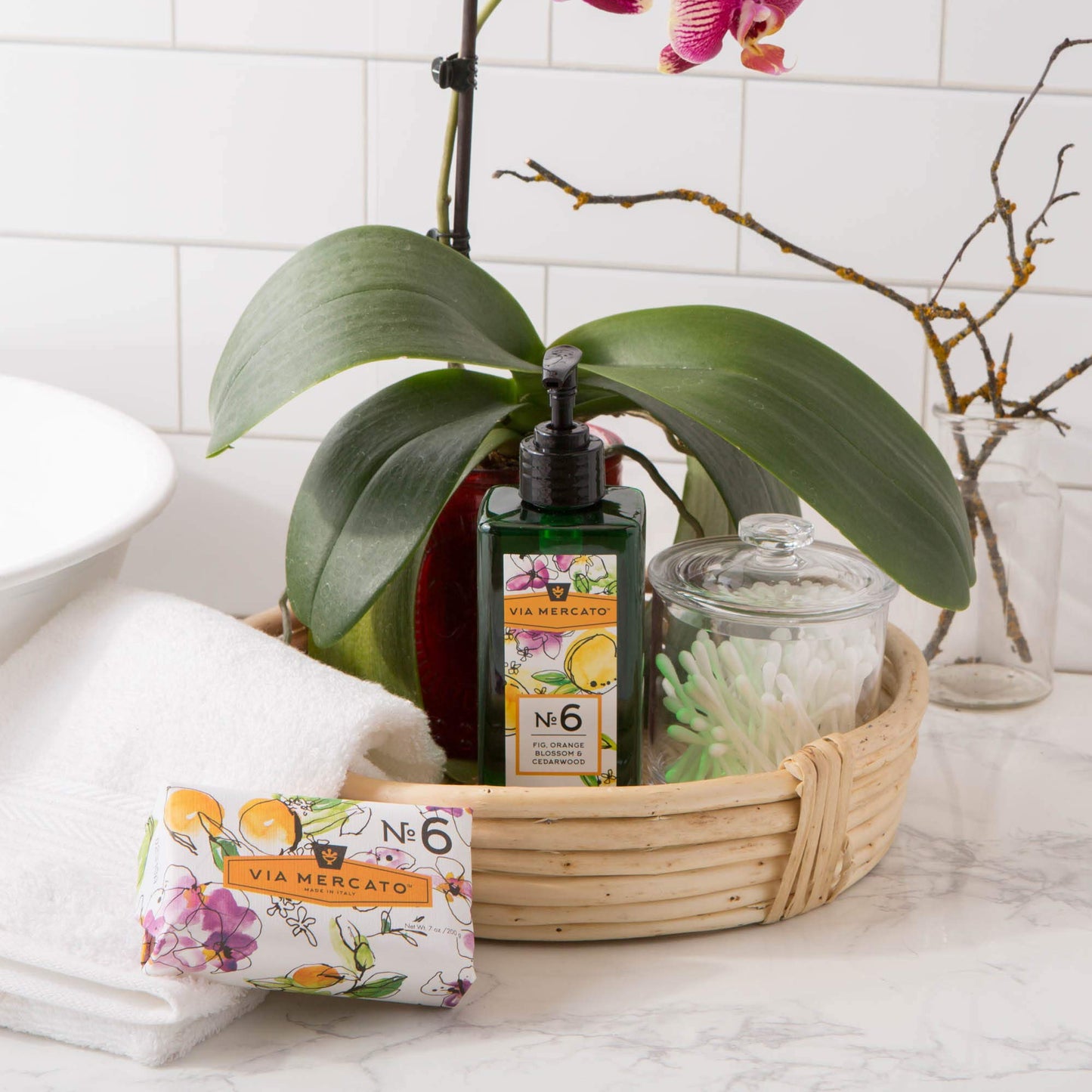 Via Mercato Italian Soap Bar (200 g), No. 6 - Fig, Orange Blossom & Cedarwood Beauty & Personal Care Via Mercato