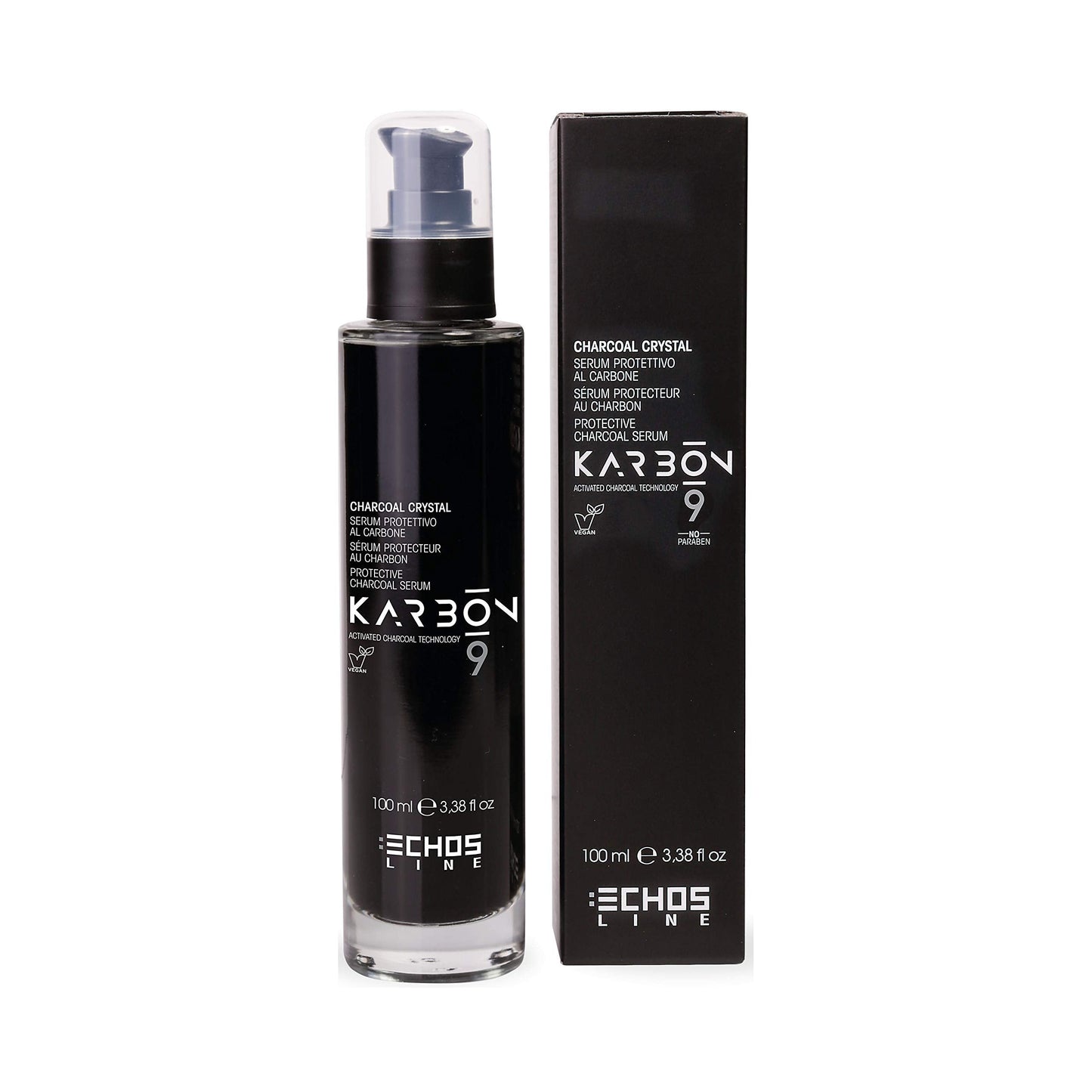 Echosline Karbon 9 Charcoal Crystal Protective Charcoal Serum, 100 ml./3.3 fl.oz. Beauty & Personal Care Echosline