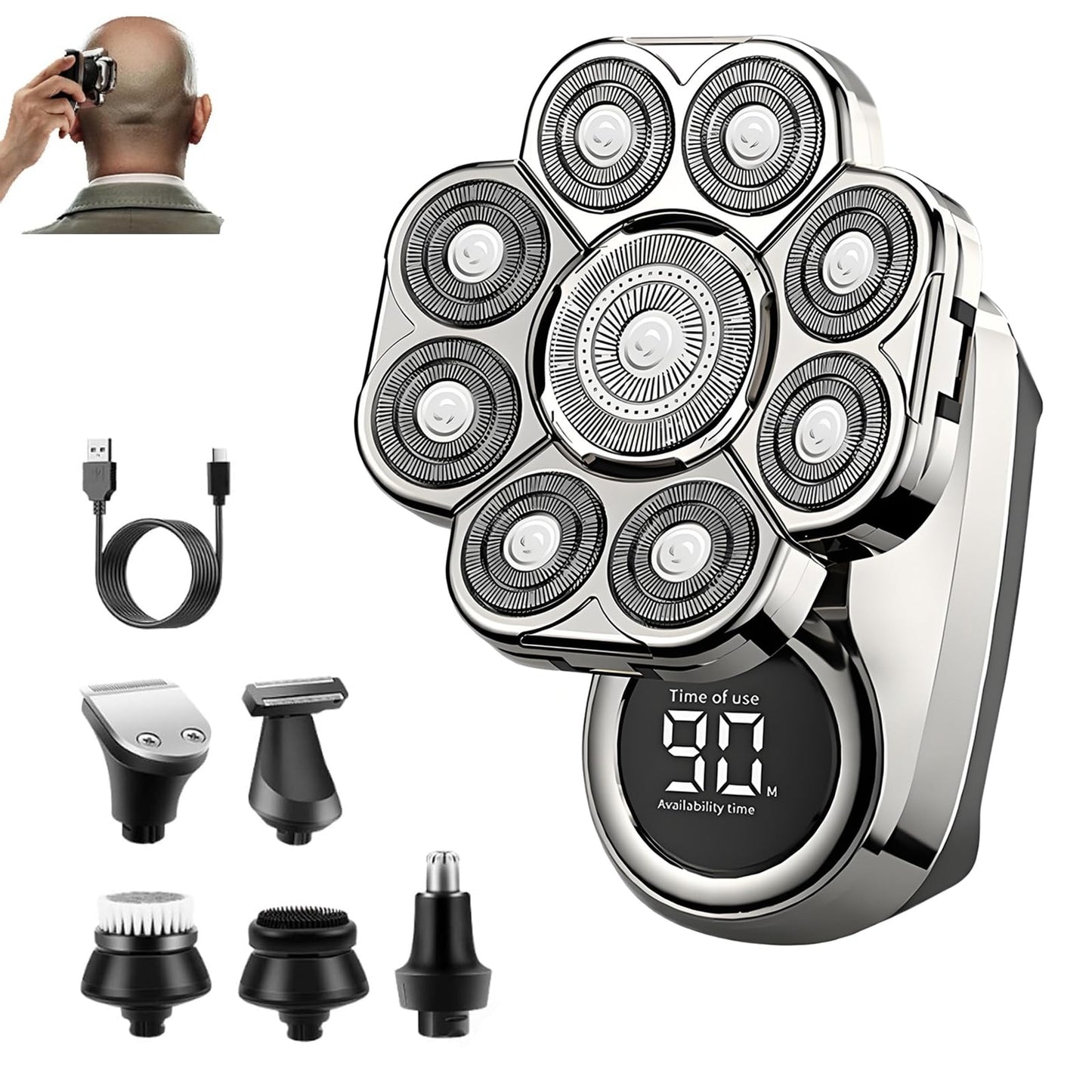 CBDYWVR Bawldy Pro Head Shaver with 9D Floating, IPX7 Waterproof Beauty and Personal Care CBDYWVR