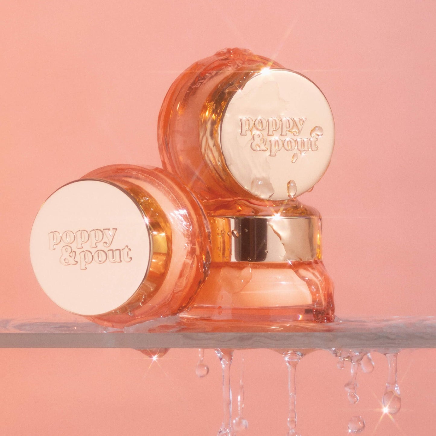 Poppy & Pout Pomegranate Peach Overnight Lip Mask - Natural Lip Care with Shea Butter & Beeswax - Cruelty Free, Recyclable Glass Jar (0.65 oz) Beauty & Personal Care Poppy & Pout