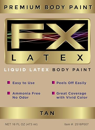 Liquid Latex - Face and Body Paint, Ammonia Free, Easy On and Off, Cosplay Makeup, Create Professional Monster, Zombie Arts 16 Oz (Tan) Beauty & Personal Care Liquid Latex Fashions