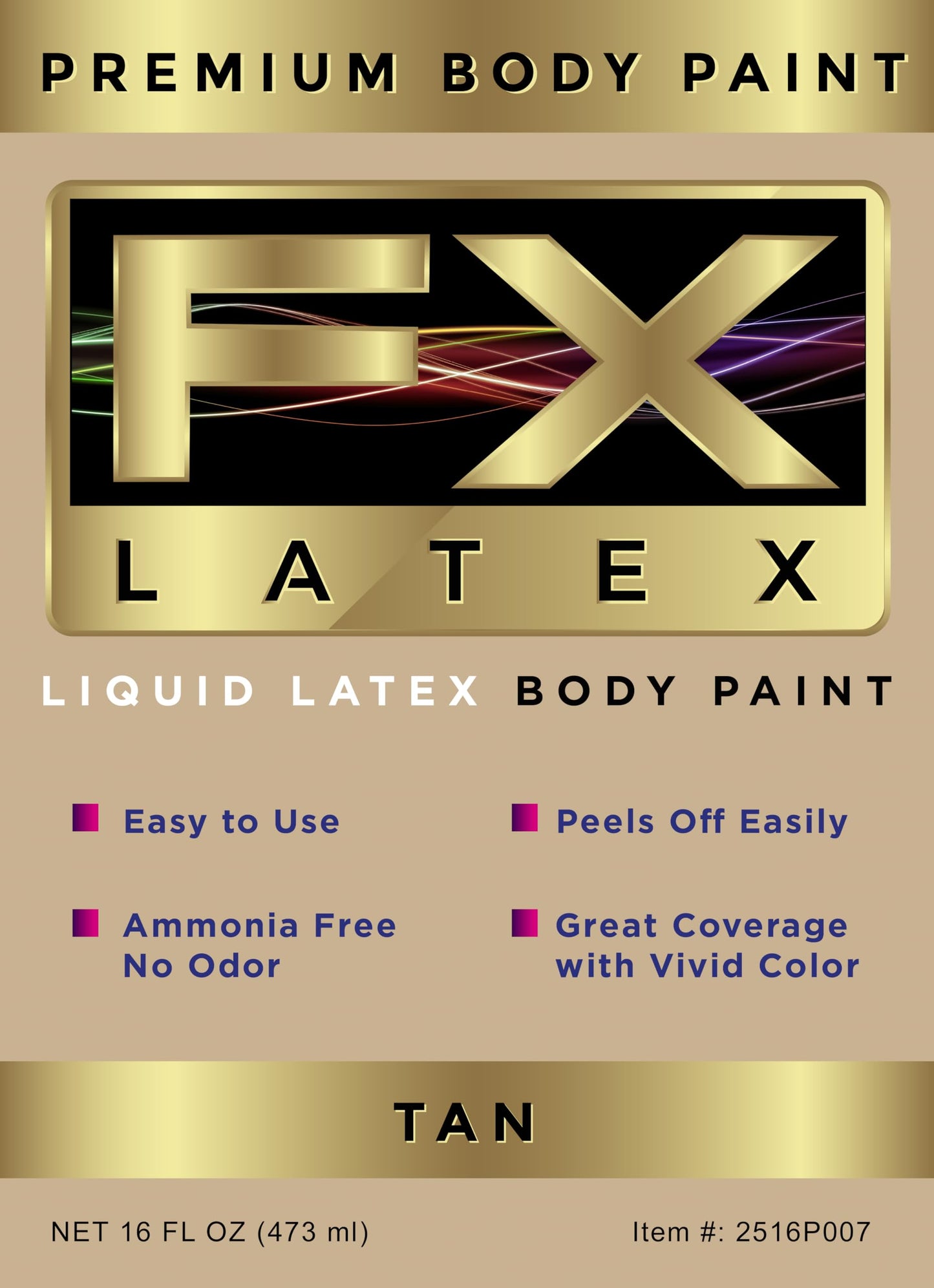 Liquid Latex - Face and Body Paint, Ammonia Free, Easy On and Off, Cosplay Makeup, Create Professional Monster, Zombie Arts 16 Oz (Tan) Beauty & Personal Care Liquid Latex Fashions