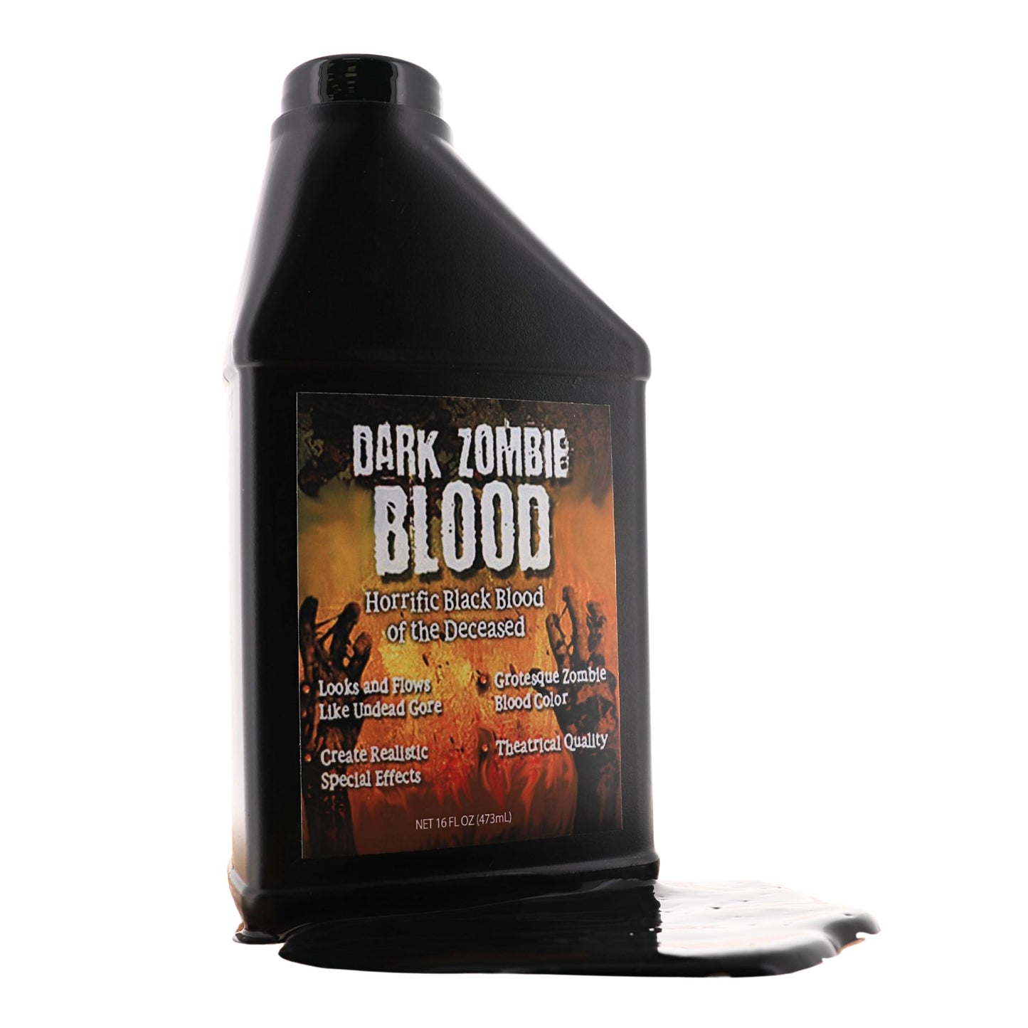 Dark Zombie Blood - 16 fl oz Bottle Ultra-Realistic Black Fake Blood for Halloween, Cosplay, Horror Makeup & SFX - Washable, Long-Lasting Formula Beauty & Personal Care TOXIX