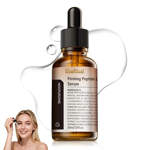 GlowRitual Firming Peptide Lifting Serum, Multi-Peptide Collagen Serum for Face, Daily Anti-Aging Serum to Smooth Fine Lines, Lightweight & Layerable Beauty & Personal Care GlowRitual