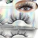 FQNing Mink Lashes with Glitter Rhinestones Cute Popular Eyelashes Sparkle Dramatic Style 4 Pairs (AF08crystal) Beauty & Personal Care FQNing