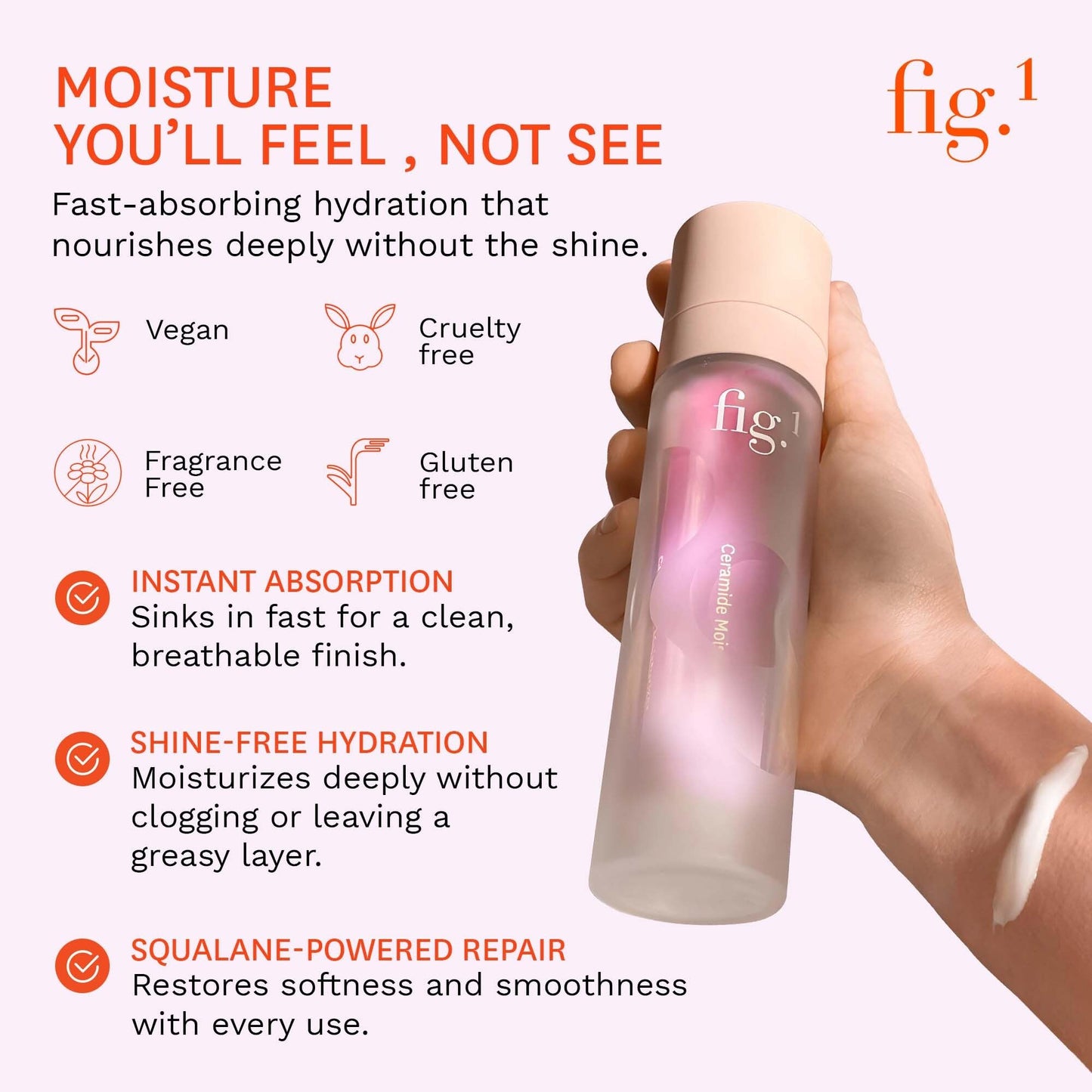 Fig.1 Ceramide Face Moisturizer for Women | Hydrating Daily Facial Moisturizer with Peptides, Hyaluronic Acid & Squalane | Lightweight Beauty & Personal Care Fig.1