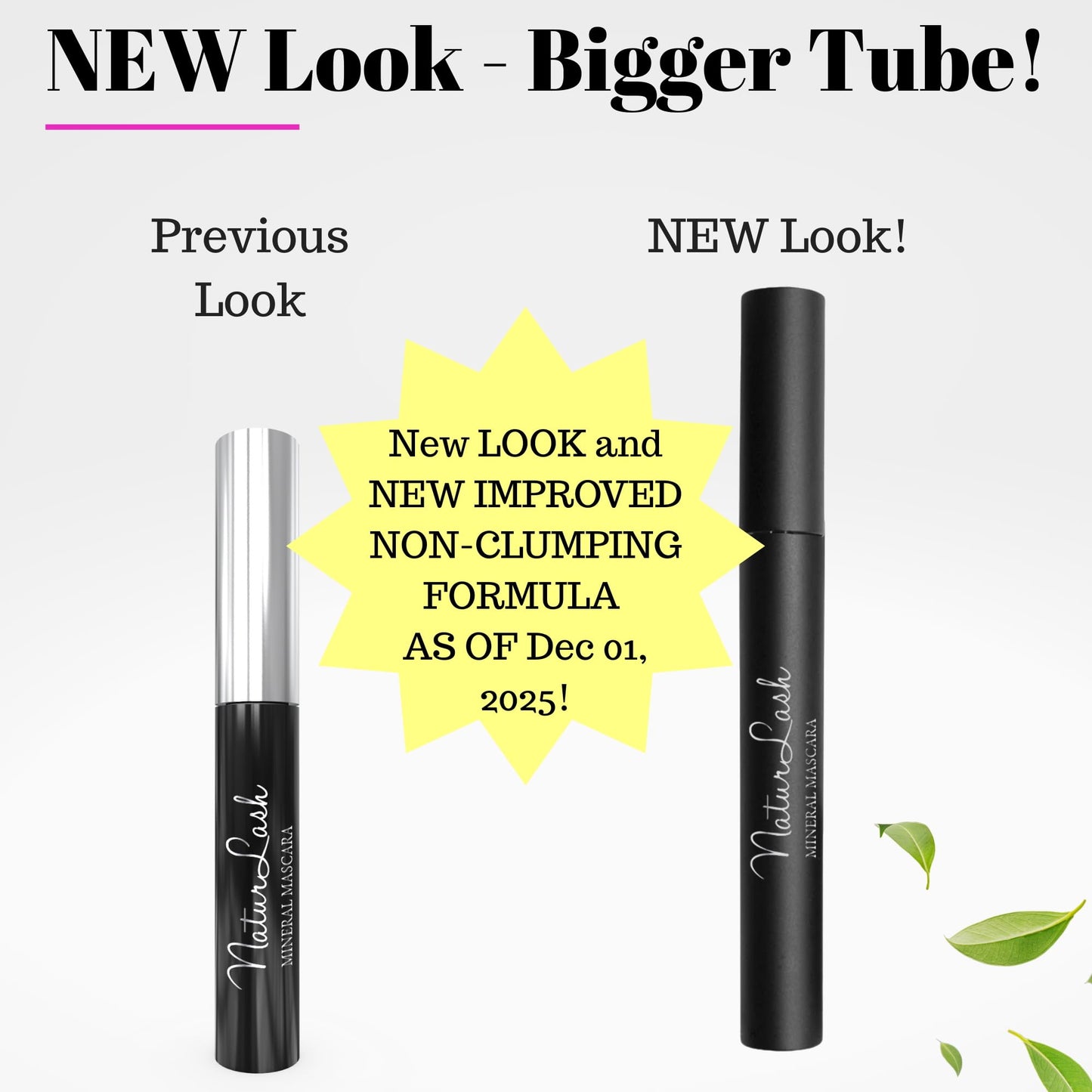 Fifth & Skin NATURLASH Natural Mascara (BLACK) Hypoallergenic for Sensitive Eyes - New Formula - New Packaging! Vegan - Cruelty, Gluten, Nut & Paraben Beauty & Personal Care Fifth & Skin