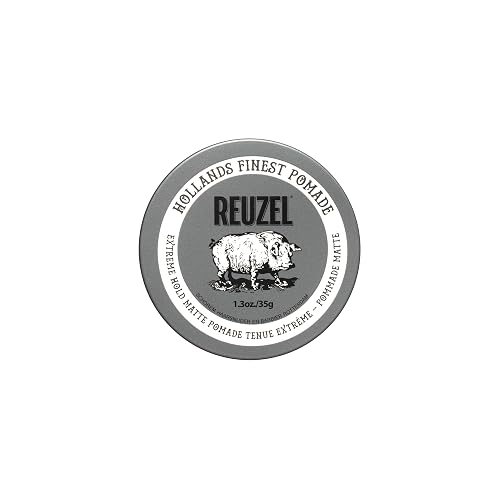 REUZEL Extreme Hold Matte Pomade, Strongest All Day Hold, Water Soluble Styling, Matte Finish & Flake Free, Easy To Wash Out, For All Hair Types Beauty & Personal Care REUZEL