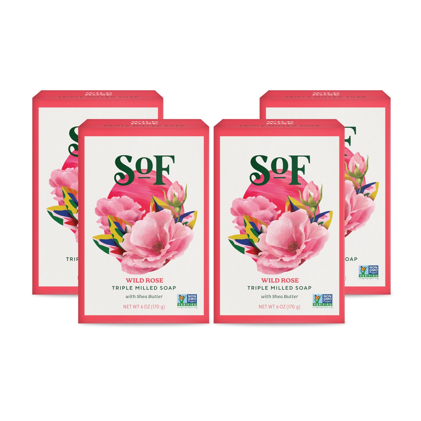South Of France SoF Triple Milled Bar Soap - With Coconut Oil & Organic Shea Butter- Vegan & Non GMO- Free From Phthalates, Sulfates & Parabens- Wild Beauty & Personal Care South Of France