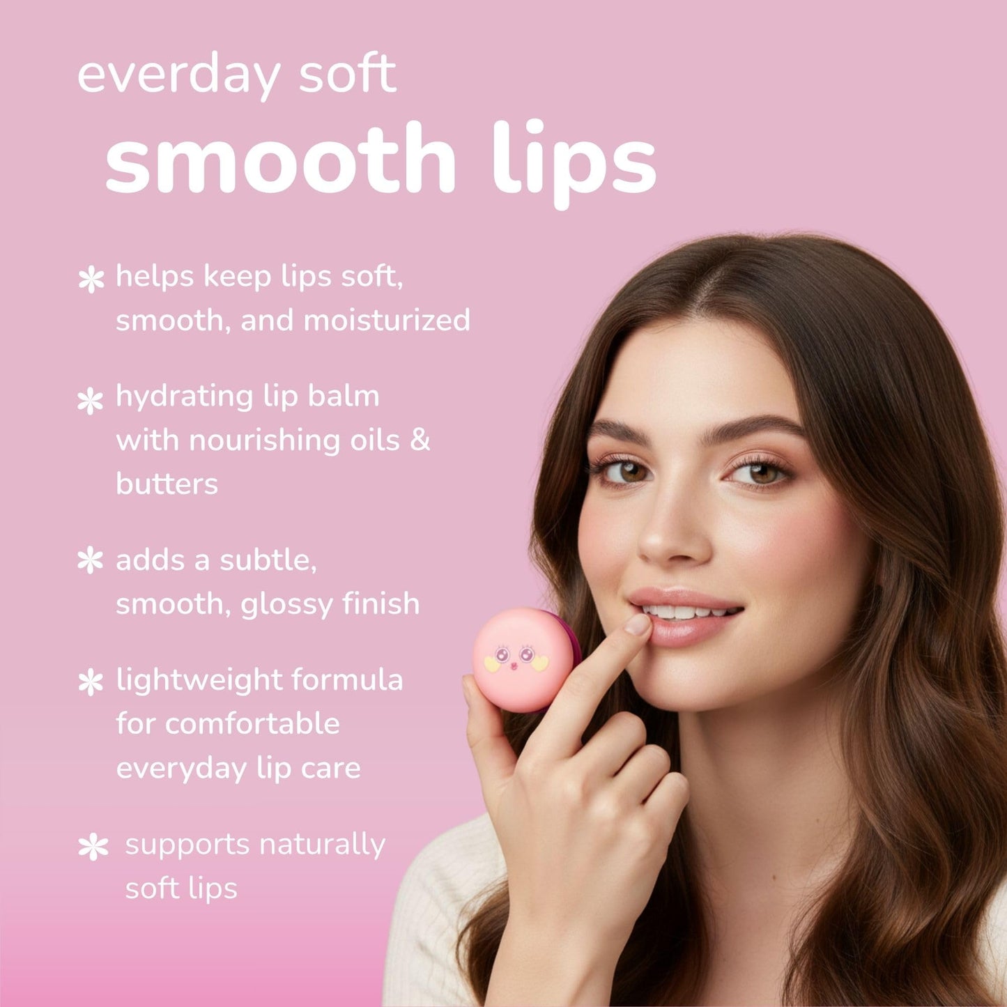 The Crème Shop Bubble Mates Macaron Lip Balm - Korean Lip Butter Balm Formulated with Hyaluronic Acid and Murumuru Butter for Moisturized, Smooth Lips Beauty and Personal Care The Crème Shop