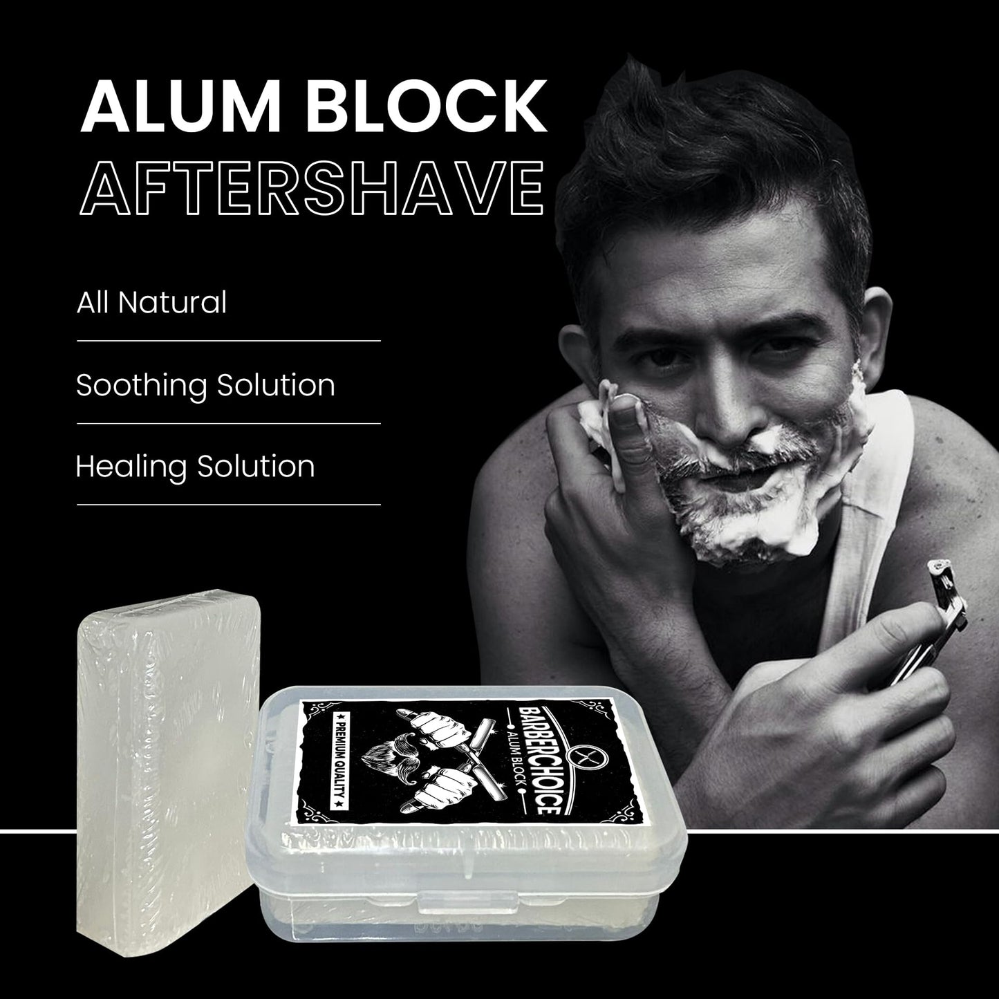 Pacific Pelican Alum Block for Shaving - Premium Quality - Razor Burn Relief & Skin Soothing Aftershave in Durable Plastic Case - Pack of 3 Beauty and Personal Care Pacific Pelican