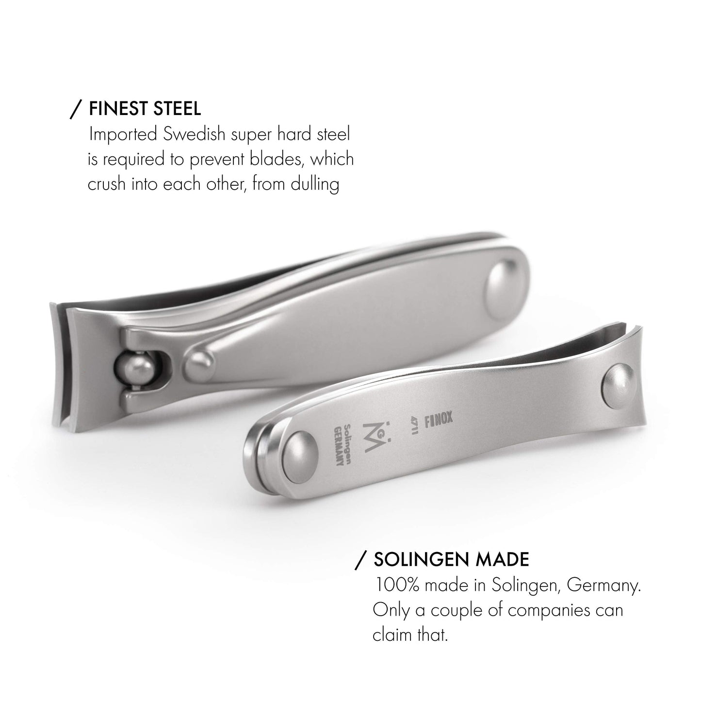 GERMANIKURE 3pc Travel Manicure Set - FINOX Stainless Steel Tools Handmade in Solingen Germany: Fingernail Clipper, Toenail Clipper, Glass Nail File Beauty & Personal Care GERmanikure