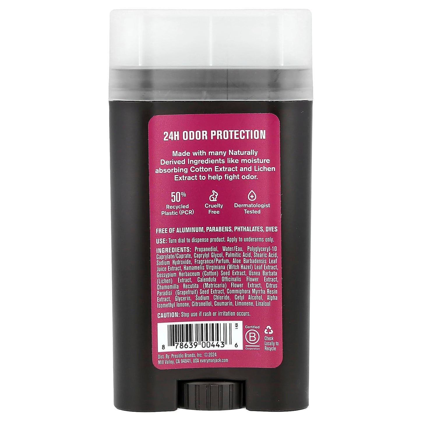 Every Man Jack, Deodorant Stick Crimson Oak, 2.7 Ounce Beauty and Personal Care Every Man Jack