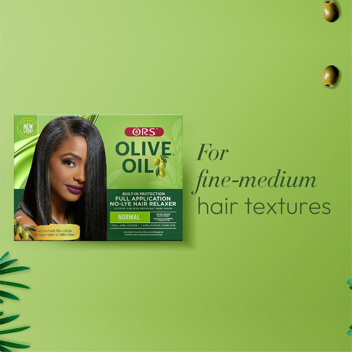 ORS Olive Oil Built-In Protection Full Application No-Lye Hair Relaxer Normal Strength (Pack of 1)
