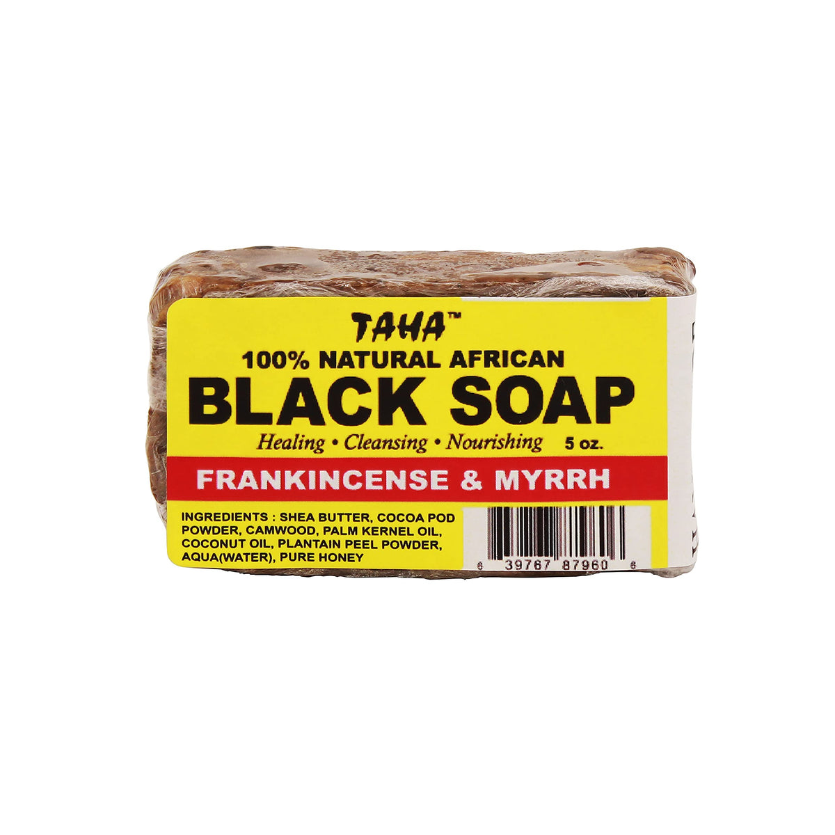 Taha African Black Soap Bar, Organic & 100% Natural, Soothing & Moisturizing, Healthy Cleansing - Great for Blemishes, Acne, Dry Scalp, and More Beauty & Personal Care Taha