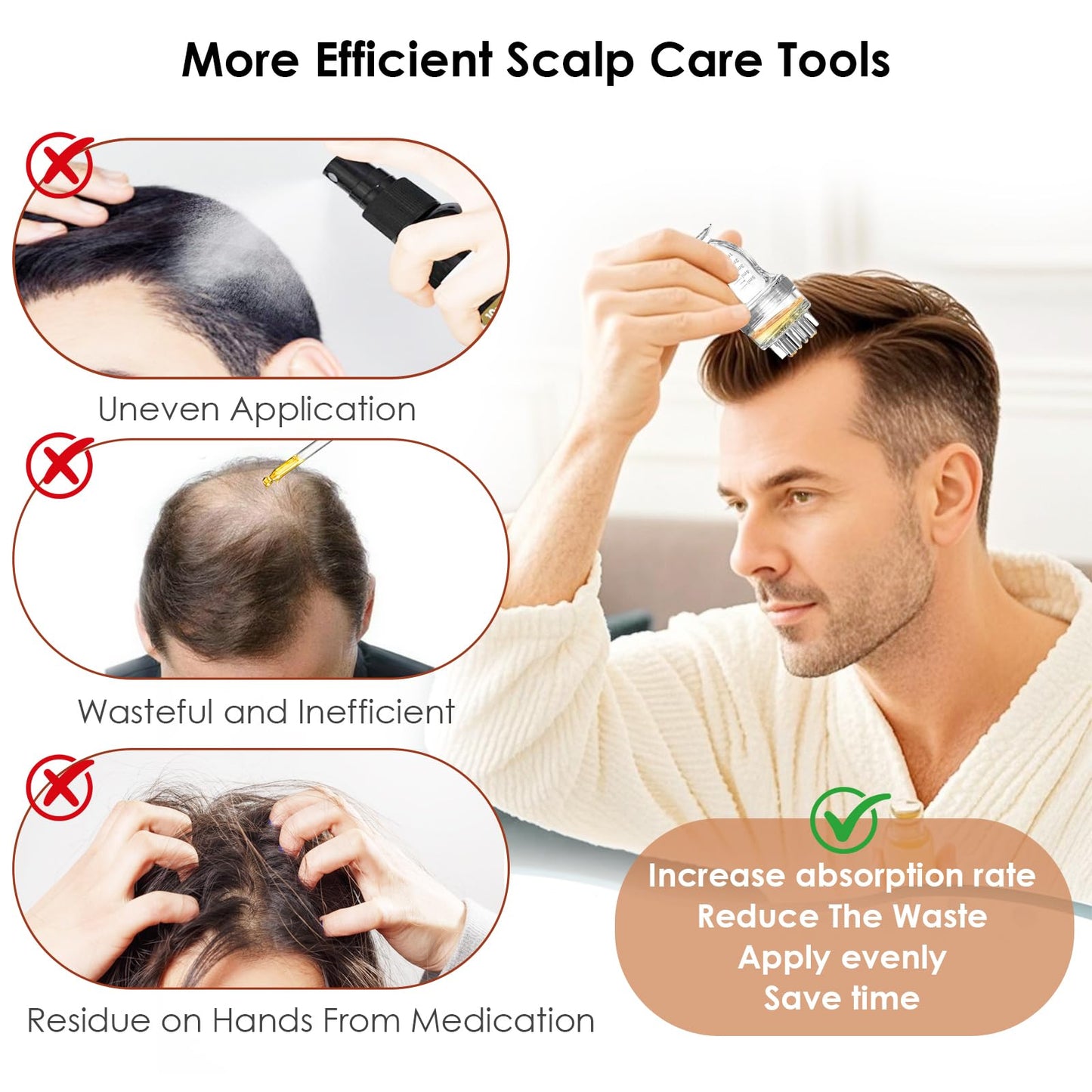 Minoxidil Applicator,Hair Oil Applicator,Scalp Serum Comb,Apply The Liquid Directly To The Scalp,Auxiliary Hair Growth Tool,Deeply Nourish Roots (4 Beauty and Personal Care DAPENG
