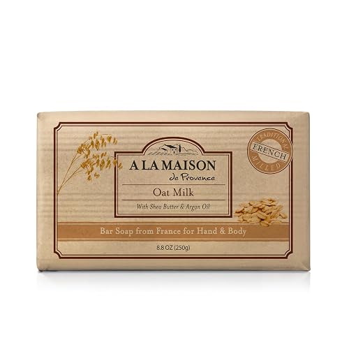 A LA MAISON Oat Milk Bar Soap - Triple French Milled Natural Moisturizing Hand Soap Bar (1 Bar of Soap, 8.8 oz Bar) Beauty & Personal Care A LA MAISON