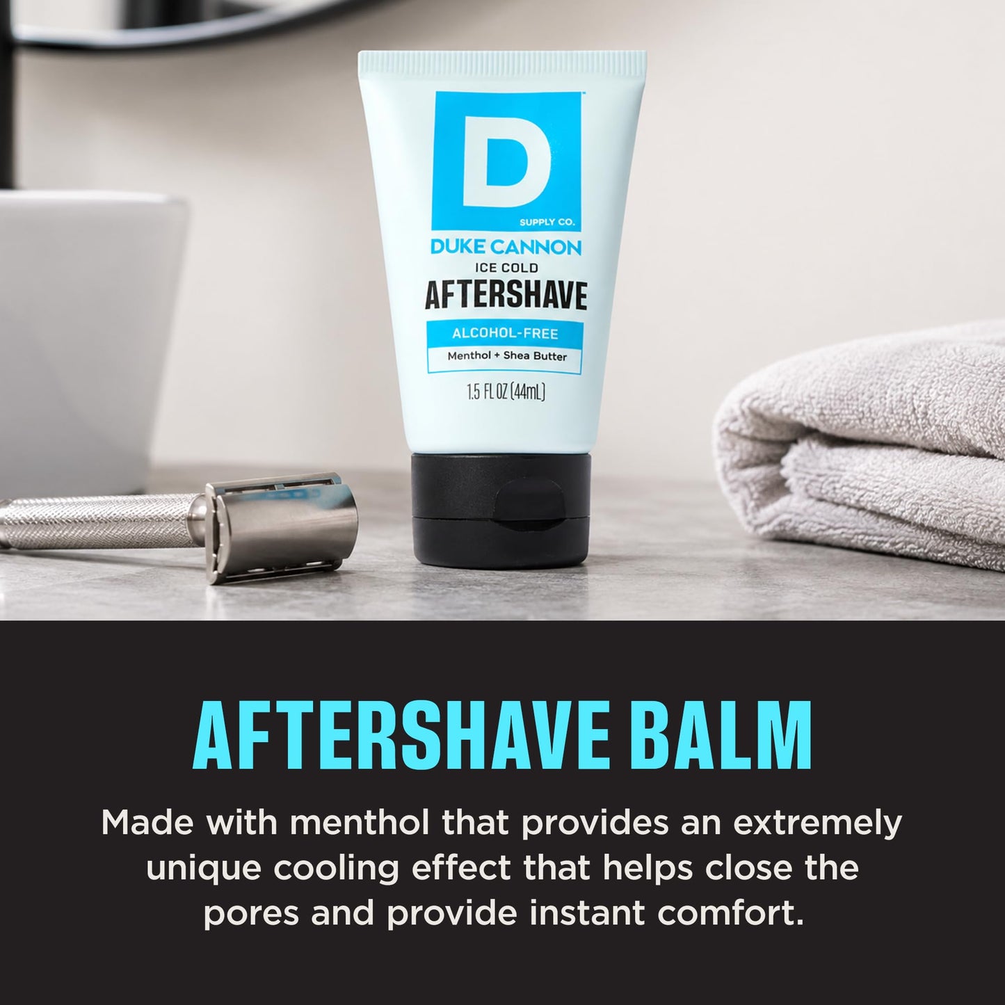 Duke Cannon Cooling After-Shave Balm for Men, 3-Pack, 1.5 oz Each - Alcohol-Free, Menthol Cooling Sensation, Hydrating with Aloe & Shea Butter Beauty and Personal Care Duke Cannon Supply Co.