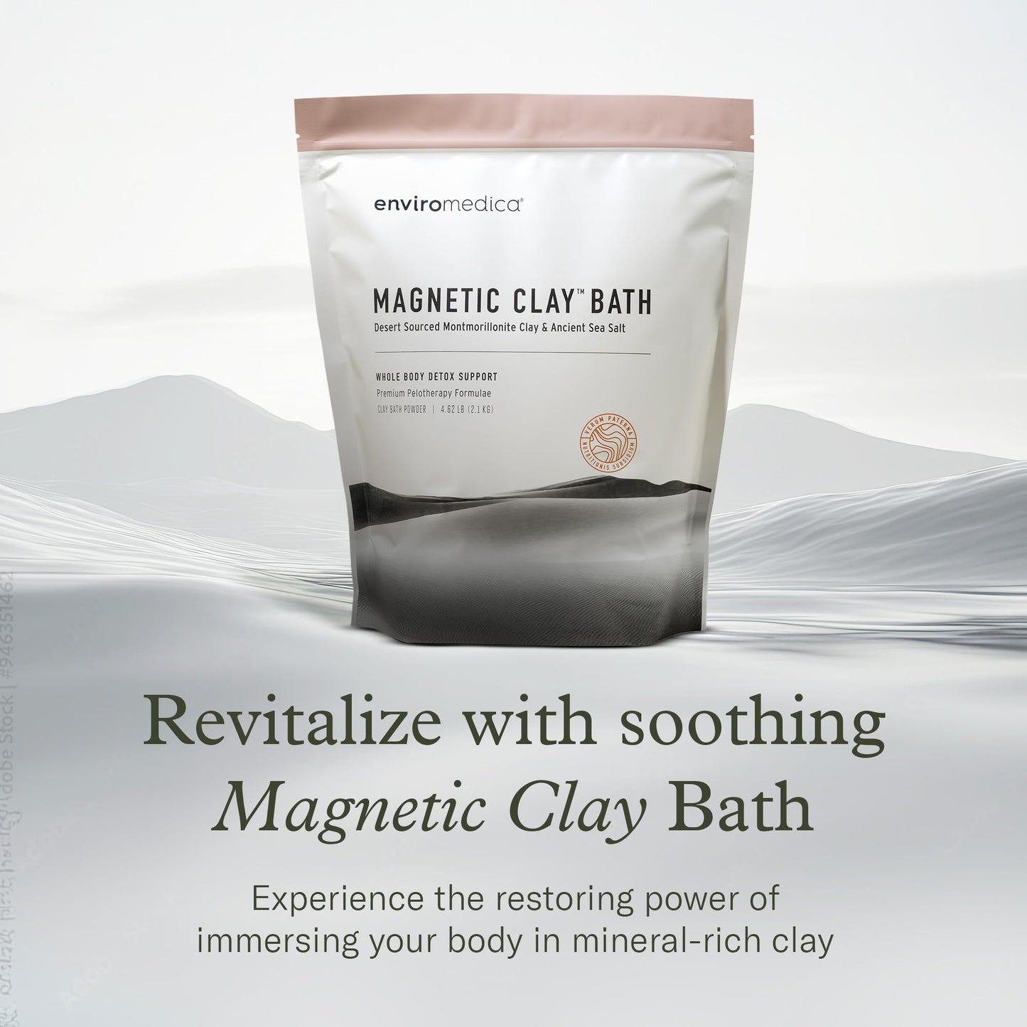 Enviromedica Magnetic Bentonite Clay Bath - Sodium & Calcium Bentonite Clay Bath Soak Powder with Himalayan Salt, Rejuvenating and Cleansing Body Beauty and Personal Care Enviromedica
