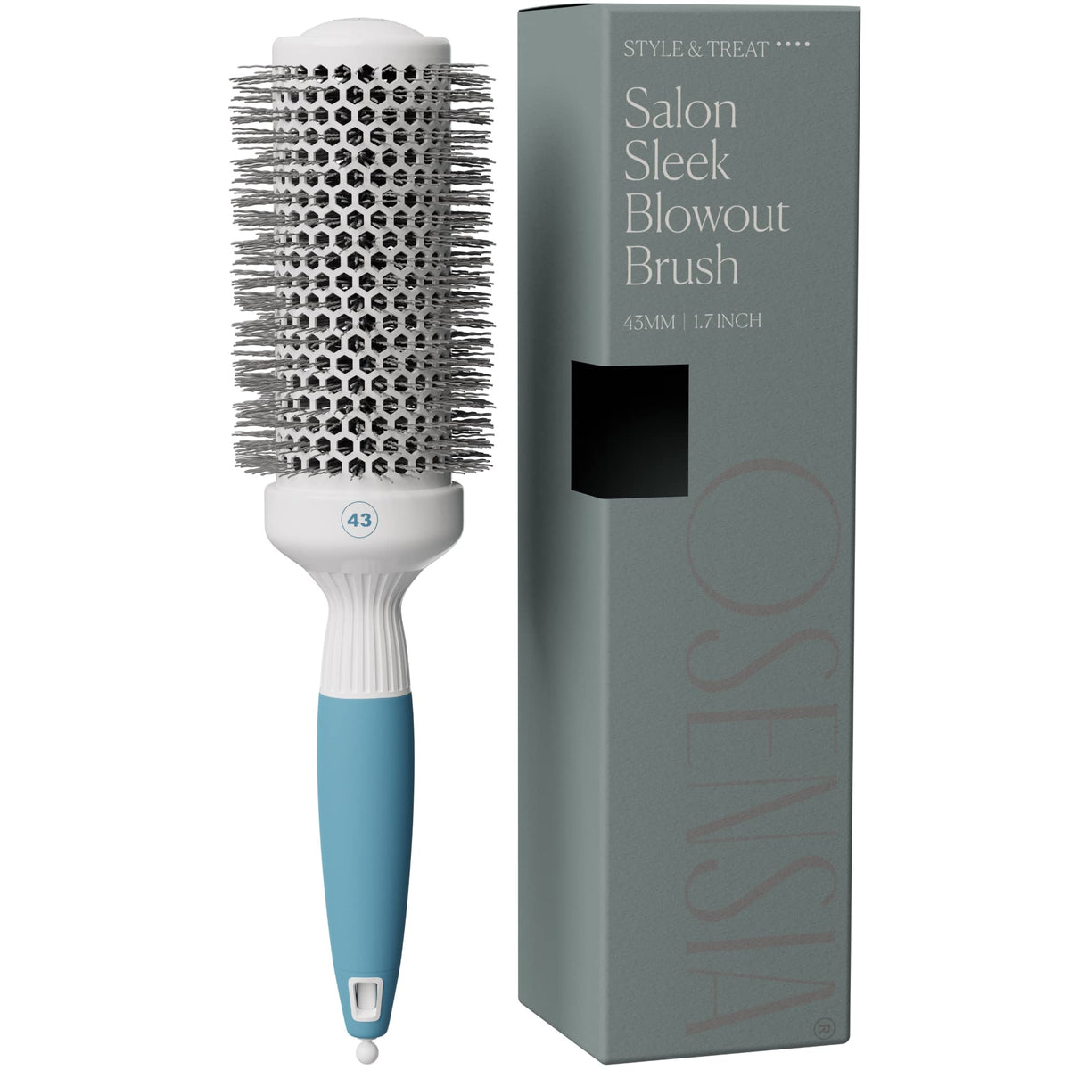 Medium Round Brushing Brush - Ceramic Hair Brush for a Smooth Salon Style Look - Professional Brushing Brush Ideal for All Hair Types - 43 mm Beauty & Personal Care Osensia