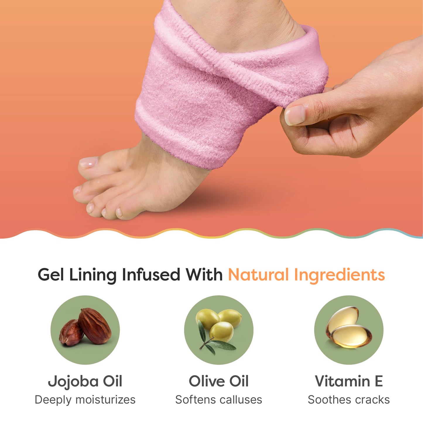 ZenToes Moisturizing Heel Socks for Dry Cracked Heels, 2 Pairs Beauty and Personal Care ZenToes