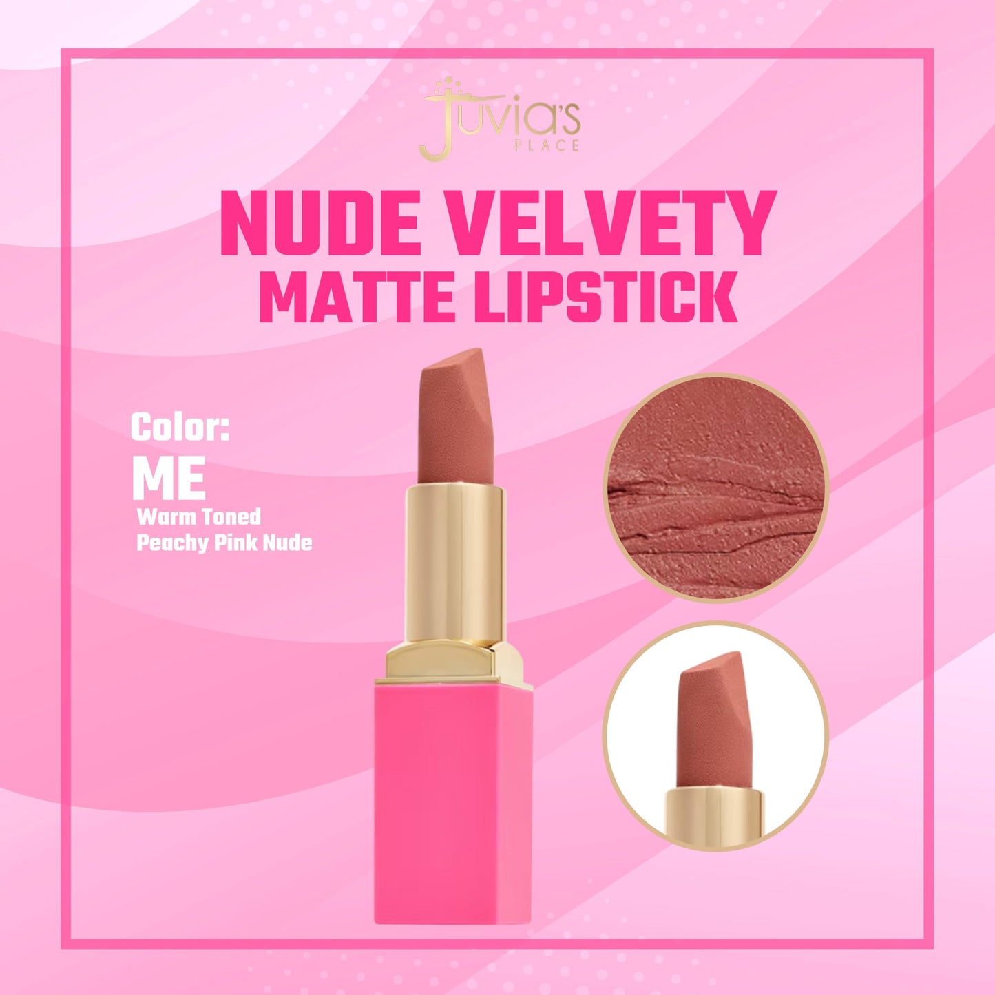 Juvia's Place The Nude Velvety Matte Lipstick Me - Nude, Long-lasting Lipstick, Rich-Color Lip Makeup, Creamy with Matte Finish, Beauty & Lip Products Beauty & Personal Care Juvia's Place