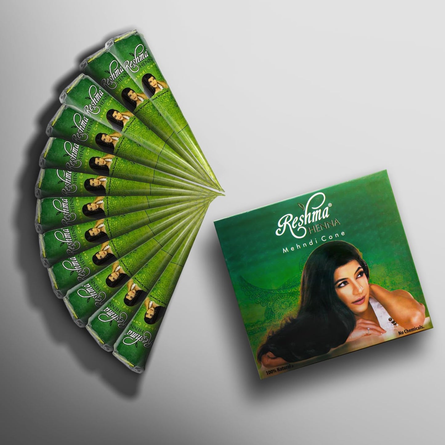 Reshma Beauty 12 Pack of Rajasthani Jumbo Henna Cones for Hair, 50g Each-Almost Double the Size of Regular Cones, 100% Natural Ready-to-Use Henna Beauty & Personal Care Reshma Beauty