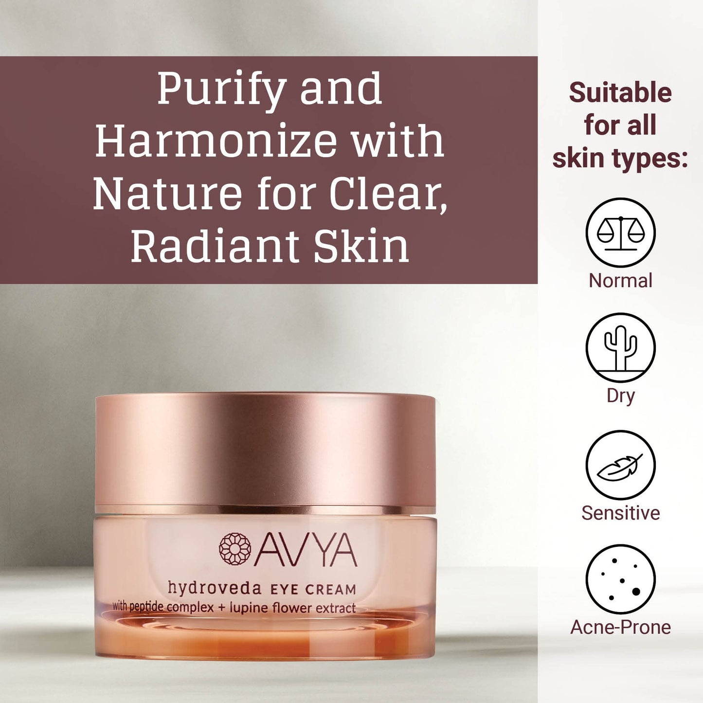 Avya Skincare Hydroveda Eye Cream | Reduces Dark Circles and Puffiness | Antioxidants to Lift and Brighten Skin (15ml) Beauty & Personal Care Avya Skincare