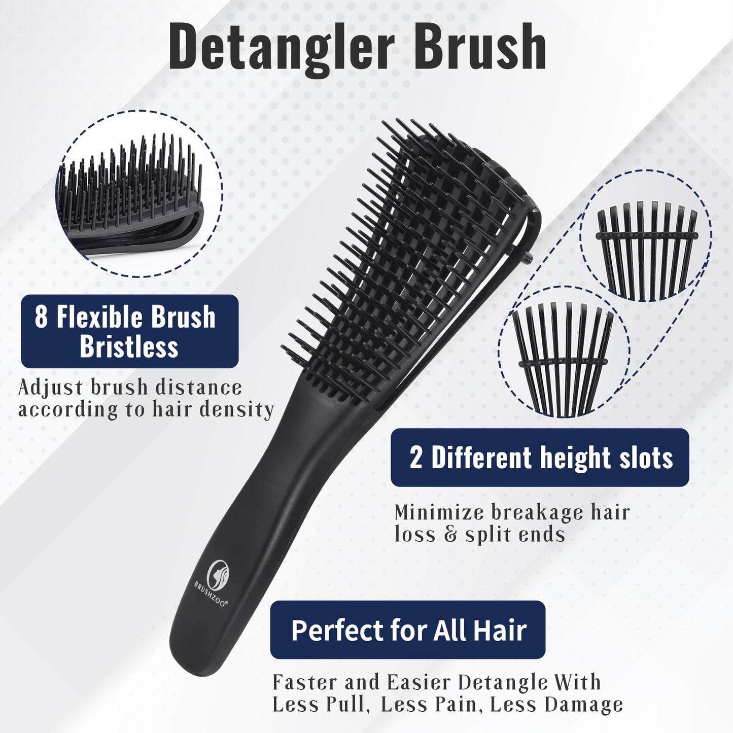 O BRUSHZOO Hair Brush Set, Detangler Brush for Natural 3/4abc Curly Hair, Hair Brushes for Women Men Kids Detangling Styling with Spray Bottle Beauty & Personal Care O BRUSHZOO
