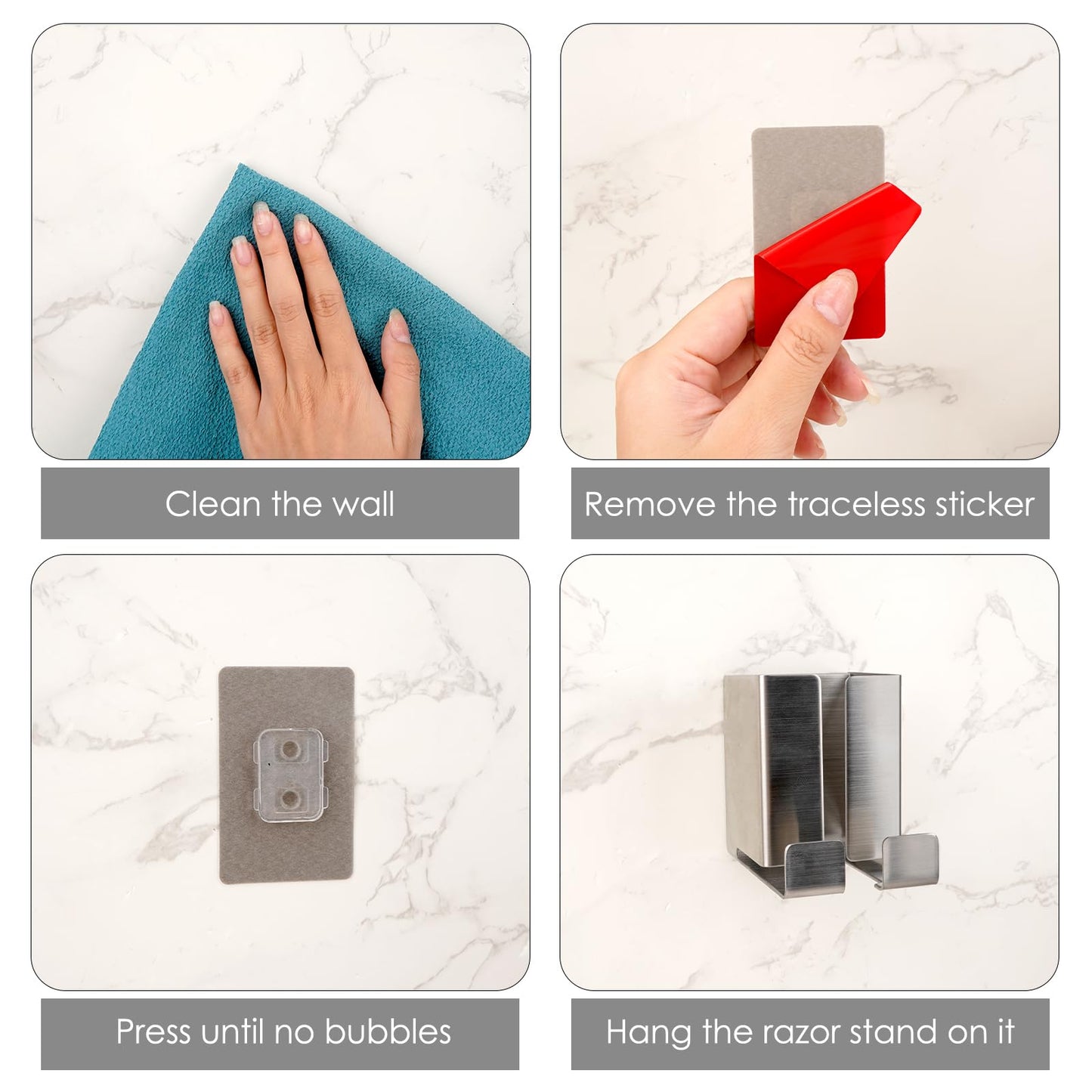 Linkidea No Drilling Stainless Steel Electric Shaver Holder, Compatible with Philips Norelco 9/7/5 Series, Self-Adhesive Wall Mount Bathroom Storage Beauty and Personal Care Linkidea