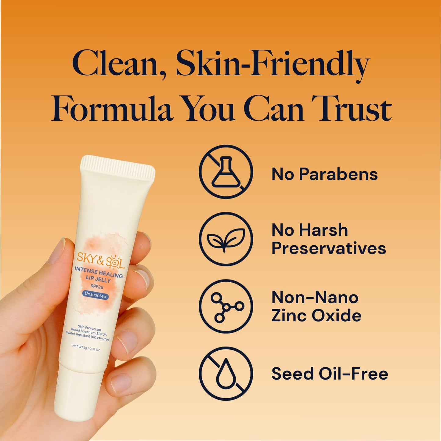 Sky & Sol Lip Balm SPF 25 - 3 Pack Natural Hydrating Lip Jelly with Broad-Spectrum Sun Protection and Primer, Water-Resistant for Smooth, Plump & Rosy Beauty and Personal Care Sky and Sol