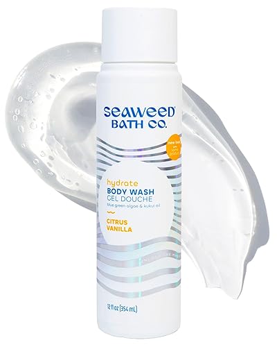 Seaweed Bath Co. Hydrate Body Wash - Citrus Vanilla - Foaming Shower Gel Cleanser with Natural Ingredients - Vegan, Paraben and Sulfate Free - Beauty & Personal Care The Seaweed Bath Co.