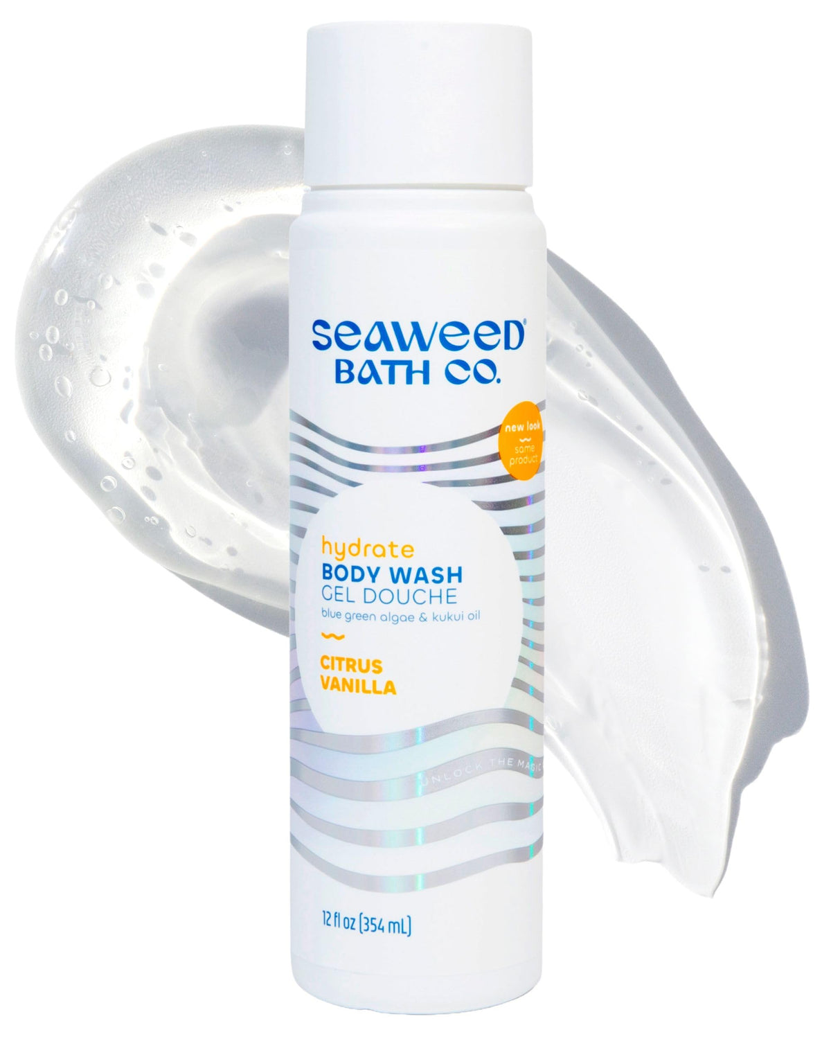 Seaweed Bath Co. Hydrate Body Wash - Citrus Vanilla - Foaming Shower Gel Cleanser with Natural Ingredients - Vegan, Paraben and Sulfate Free - Beauty & Personal Care The Seaweed Bath Co.