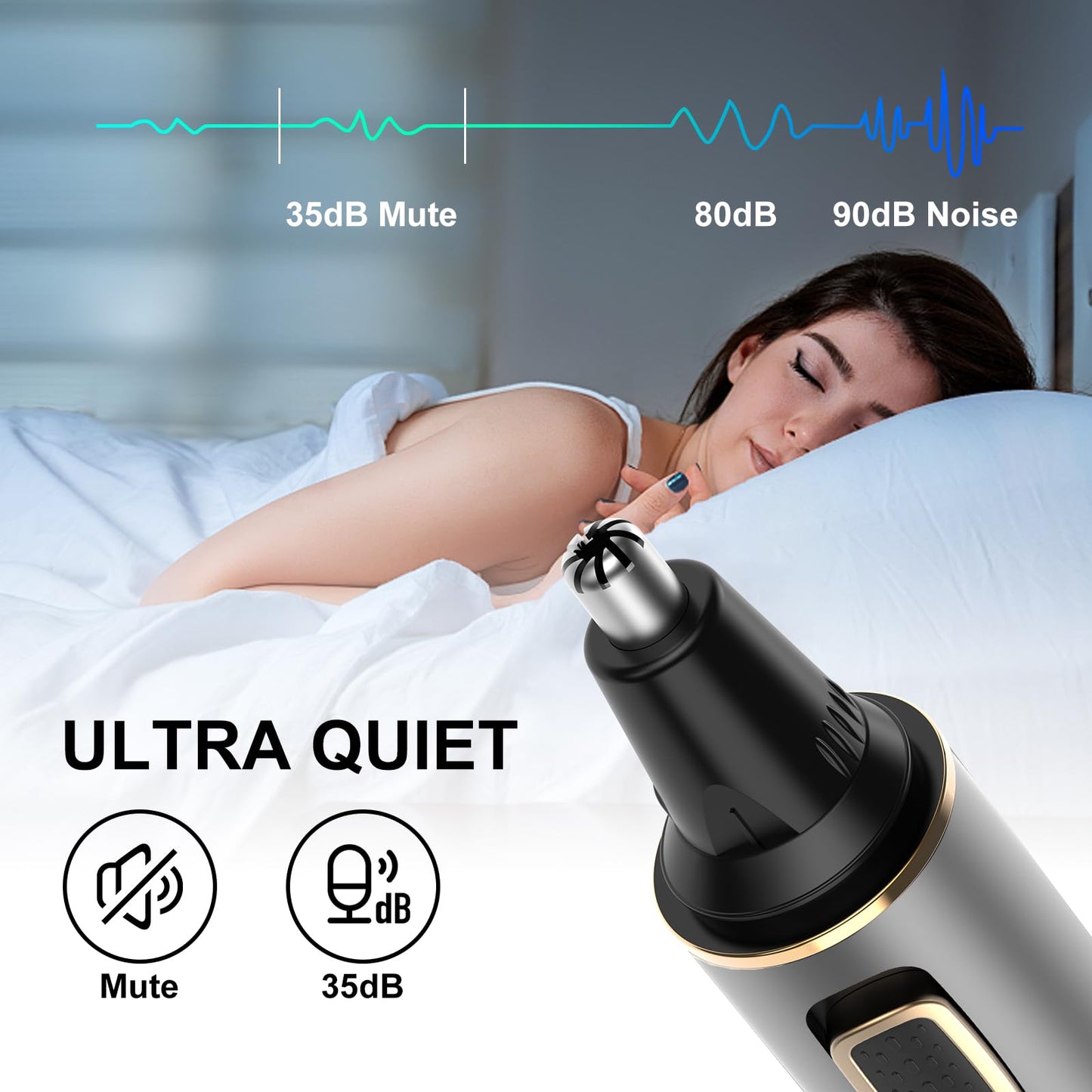 XOOMRSCP Nose Hair Trimmers for Men?Rechargeable Hair Trimmer 2 in 1 Painless Multifunctional Ear and Nose Hair Trimmer with IPX7 Waterproof Dual Edge Beauty and Personal Care XOOMRSCP