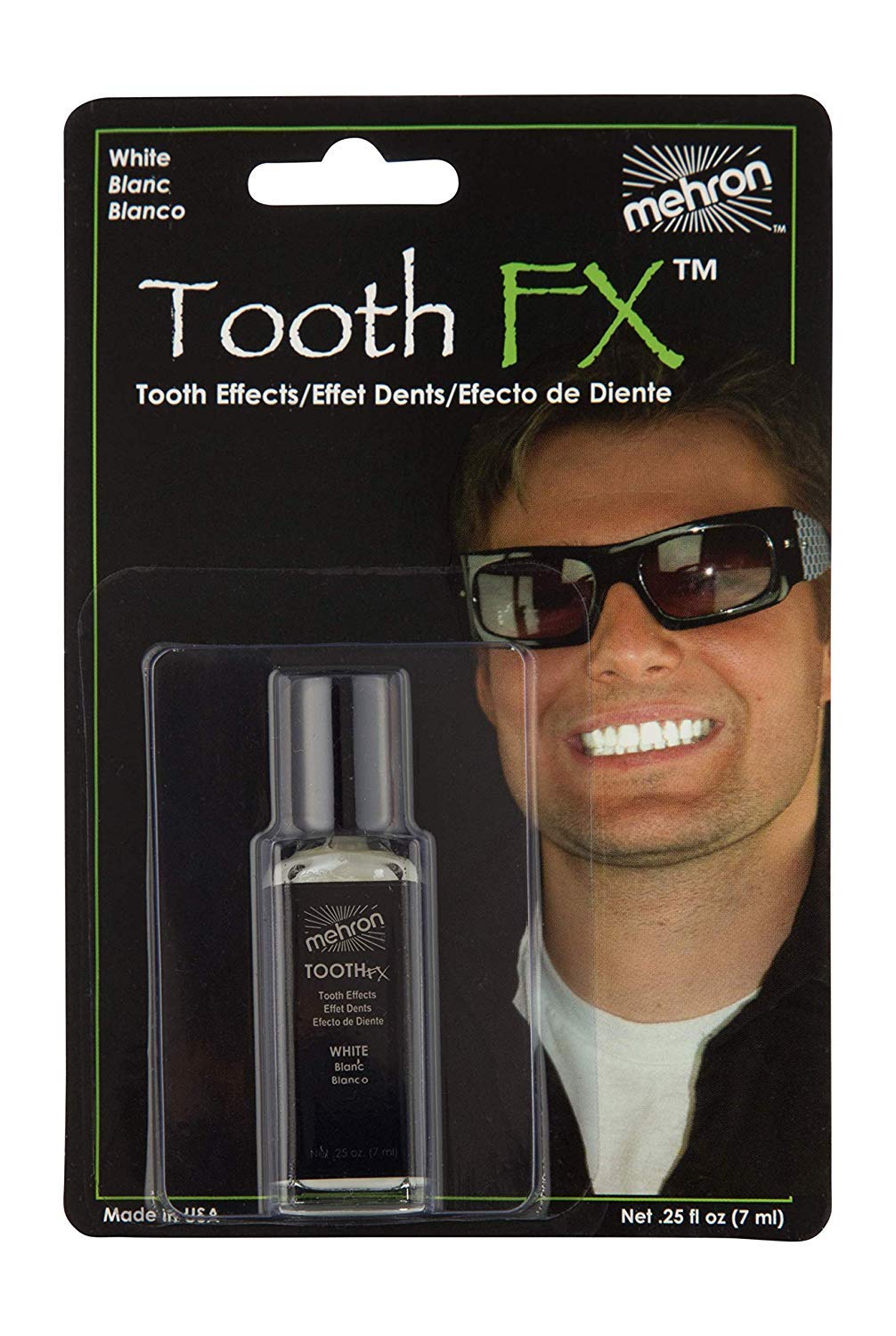 Mehron Makeup Tooth FX with Brush for Special Effects, Halloween, Movies (.25 oz) (White) Beauty & Personal Care Mehron
