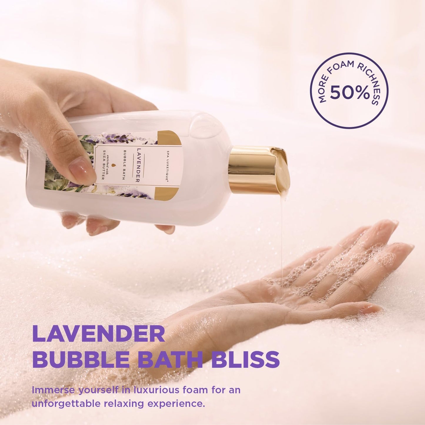 Spa Luxetique Gifts for Women Lavender Gift Baskets for Women 15pcs Bath and Body Work Gift Set With Tote Bag Bath Sets for Women Mothers Day Gifts Beauty and Personal Care spa luxetique