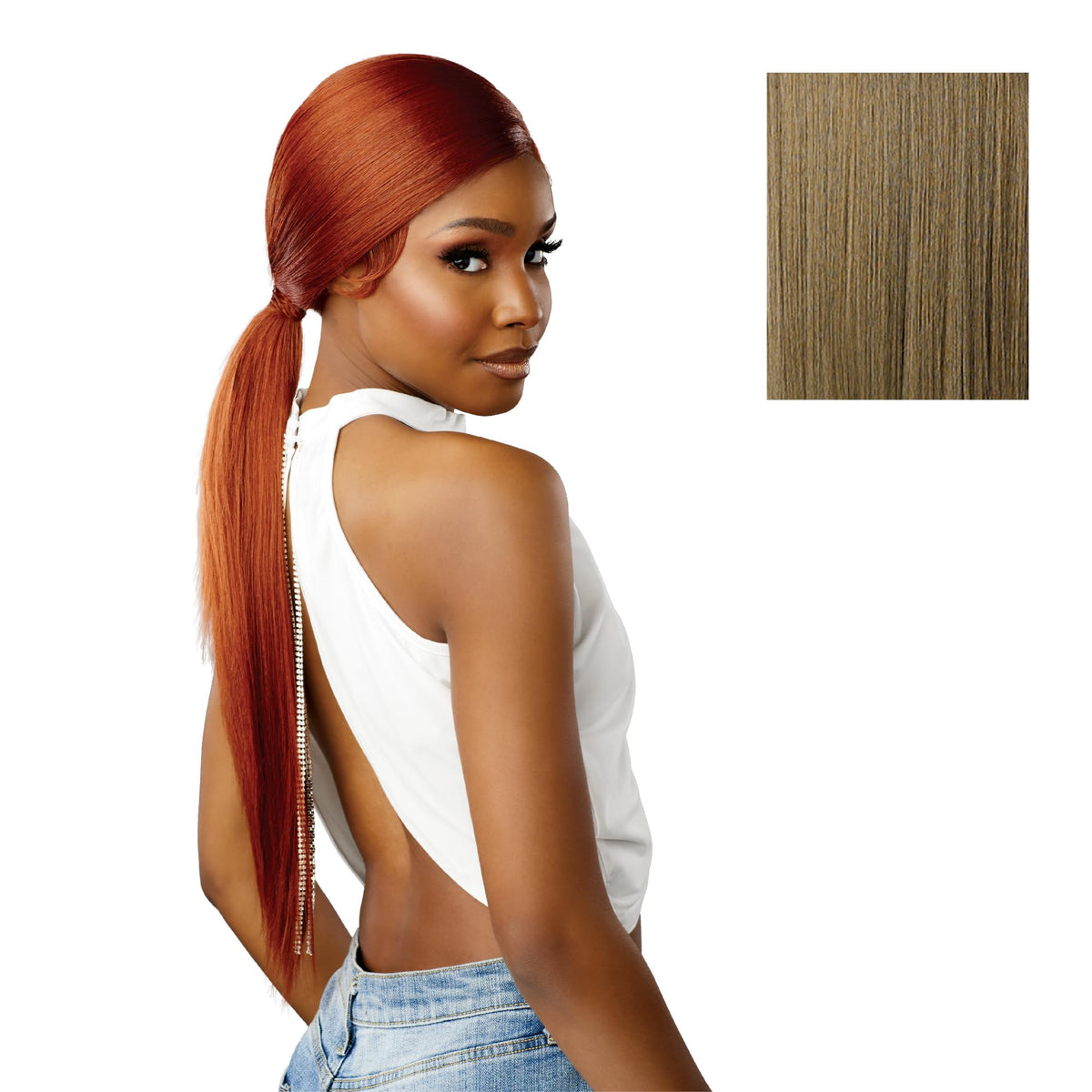 Sensationnel Dashly Lace Front Wig-Unit 51, LIGHTASHBROWN