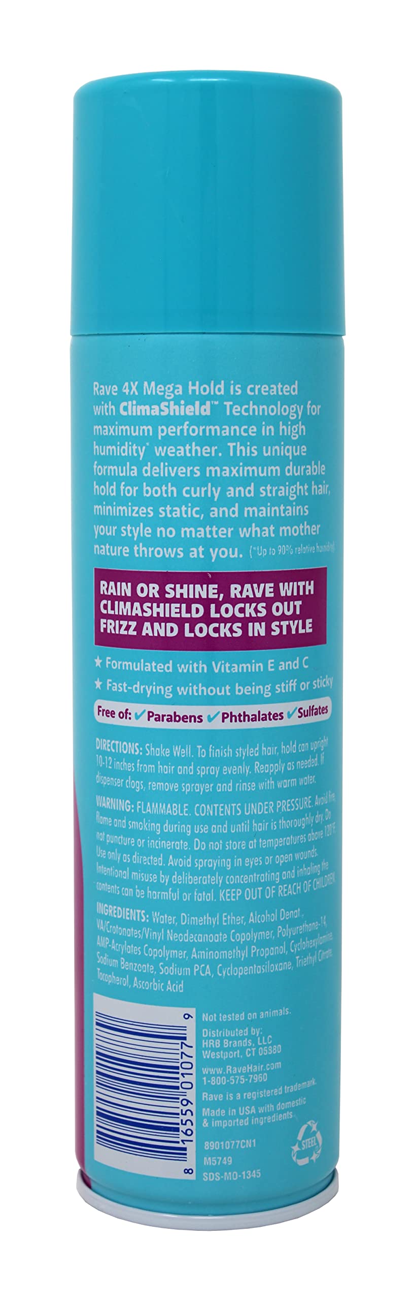 Rave Hs 4x Mega Unscnted Size 11z (PACK OF 2) Beauty & Personal Care rave