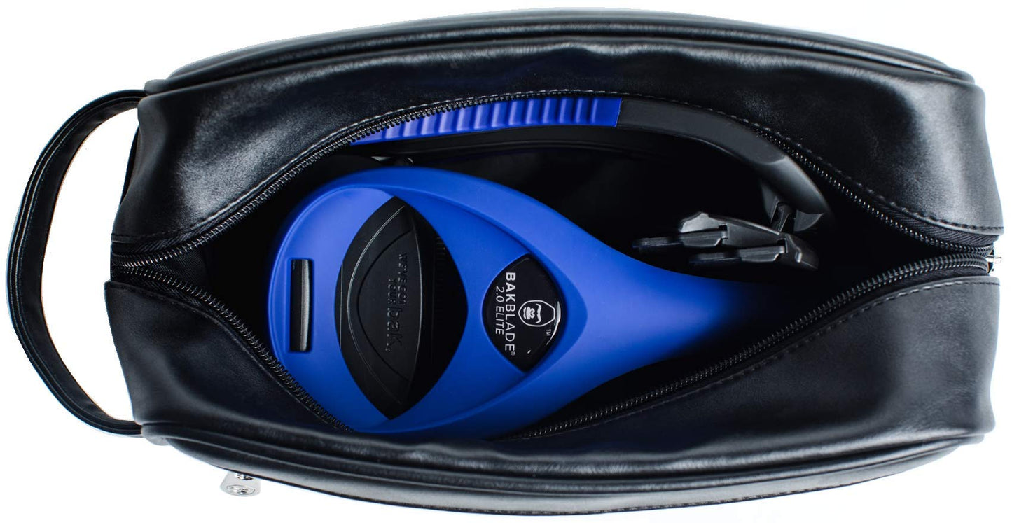 BAKBLADE Leather Travel Bag, Compatible with 2.0 Elite Back Shaver & Bodblade (Shavers are Sold Separately) Beauty and Personal Care BAKBLADE