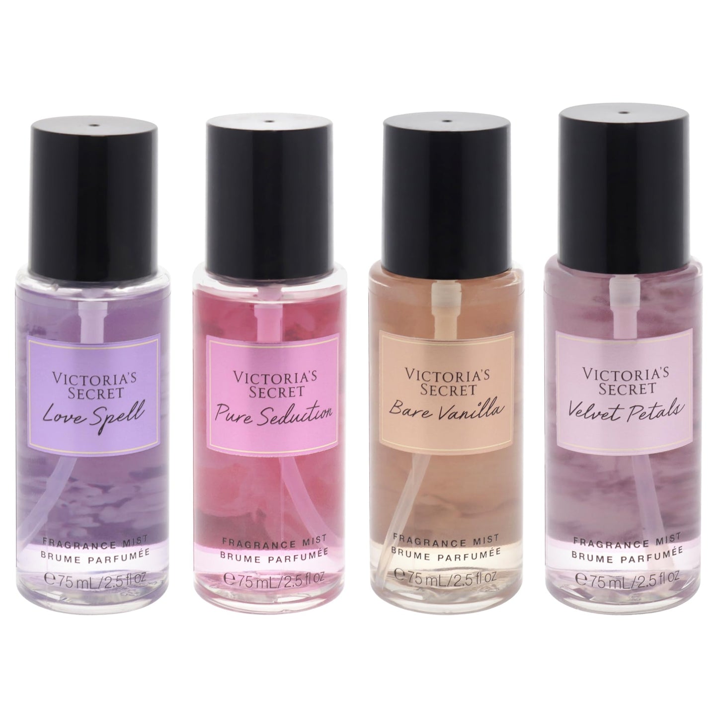 Victorias Secret The Best of Mist Set for Women - 4 Pc Gift Set with Love Spell & Pure Seduction Fragrance Mists Beauty & Personal Care Victoria's Secret