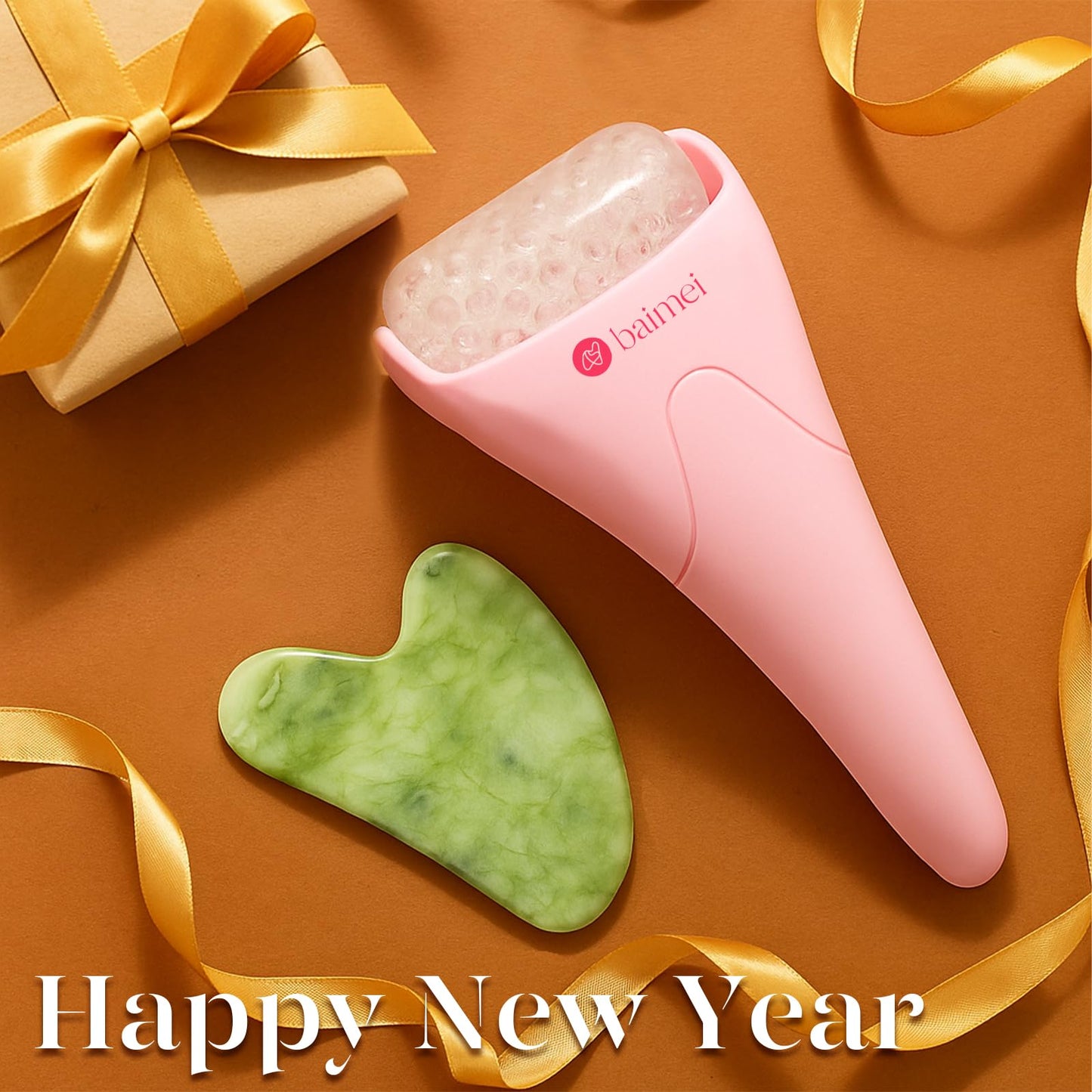 BAIMEI IcyMe Ice Roller for Face and Gua Sha Facial Tool Set, Ice Face Roller Reduces Puffiness Relieves Migraines Skin Care Tools, Self Care Gift Beauty & Personal Care BAIMEI