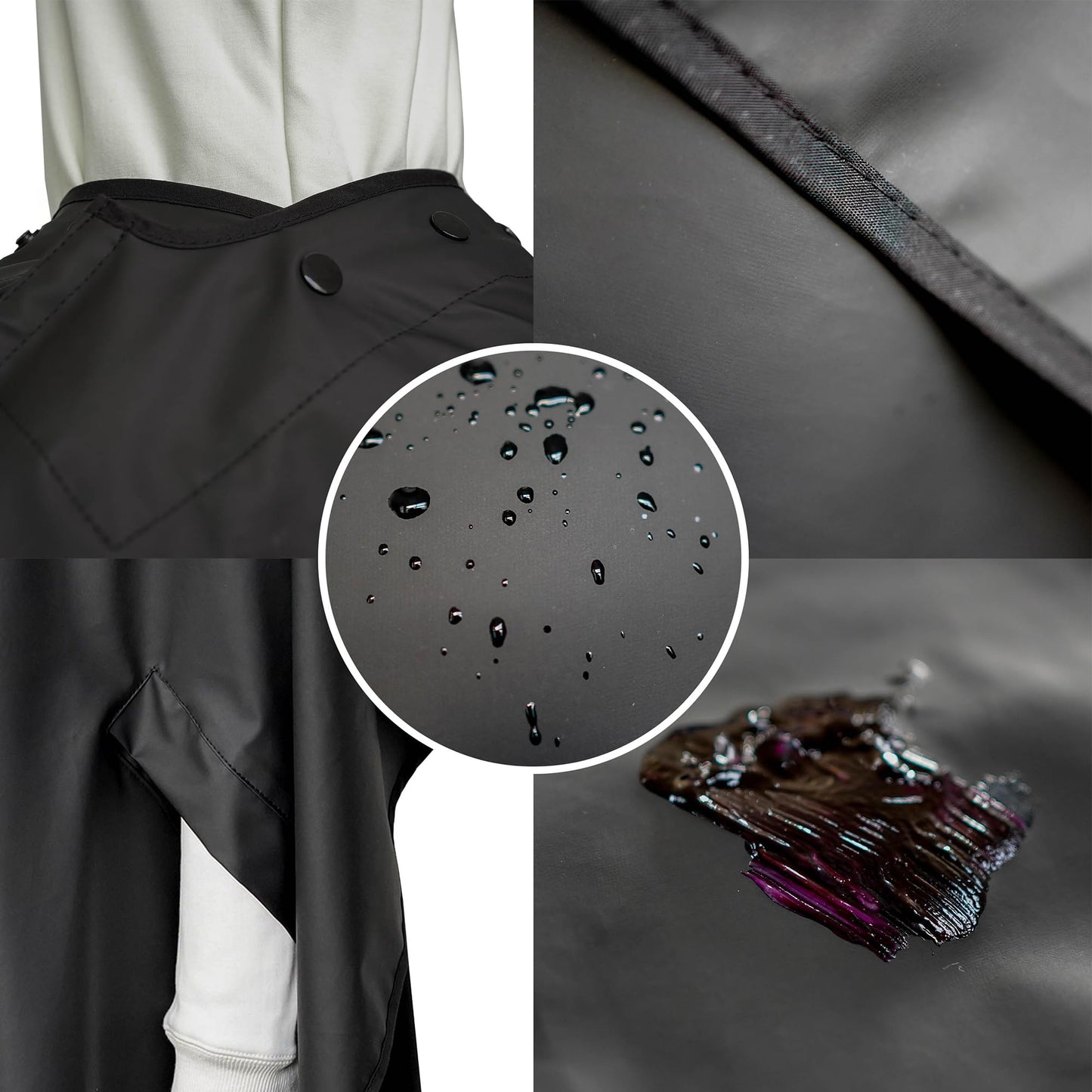 Professional Waterproof Hair Cape - Chemical Resistant Hairdresser Cape For Dyeing - Adjustable Neck And Hand Hole - Bleach Proof Hair Capes Beauty & Personal Care BEMYGREENBAG