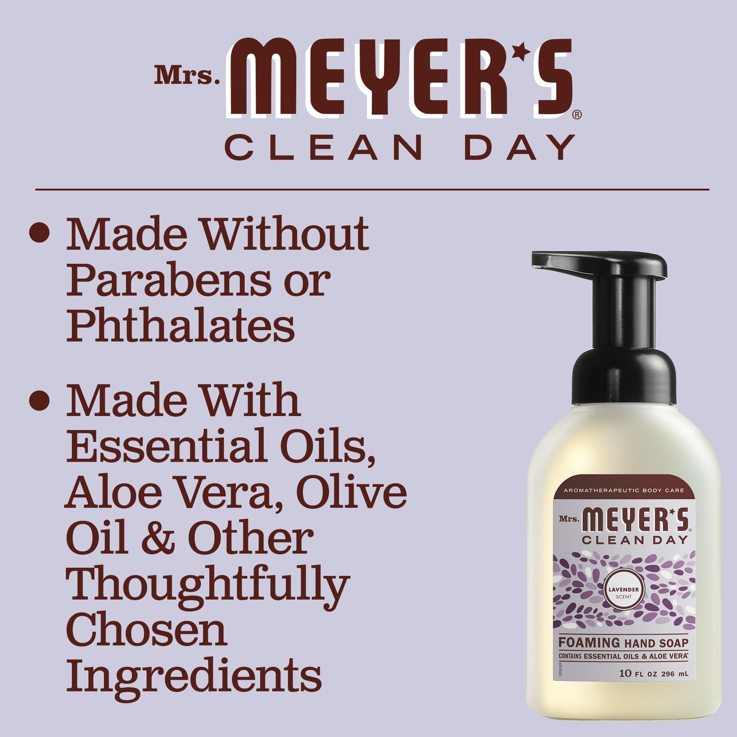 MRS. MEYER'S CLEAN DAY Foaming Hand Soap, Lavender Scent, 10 Ounce Bottle Beauty & Personal Care Mrs. MEYER'S